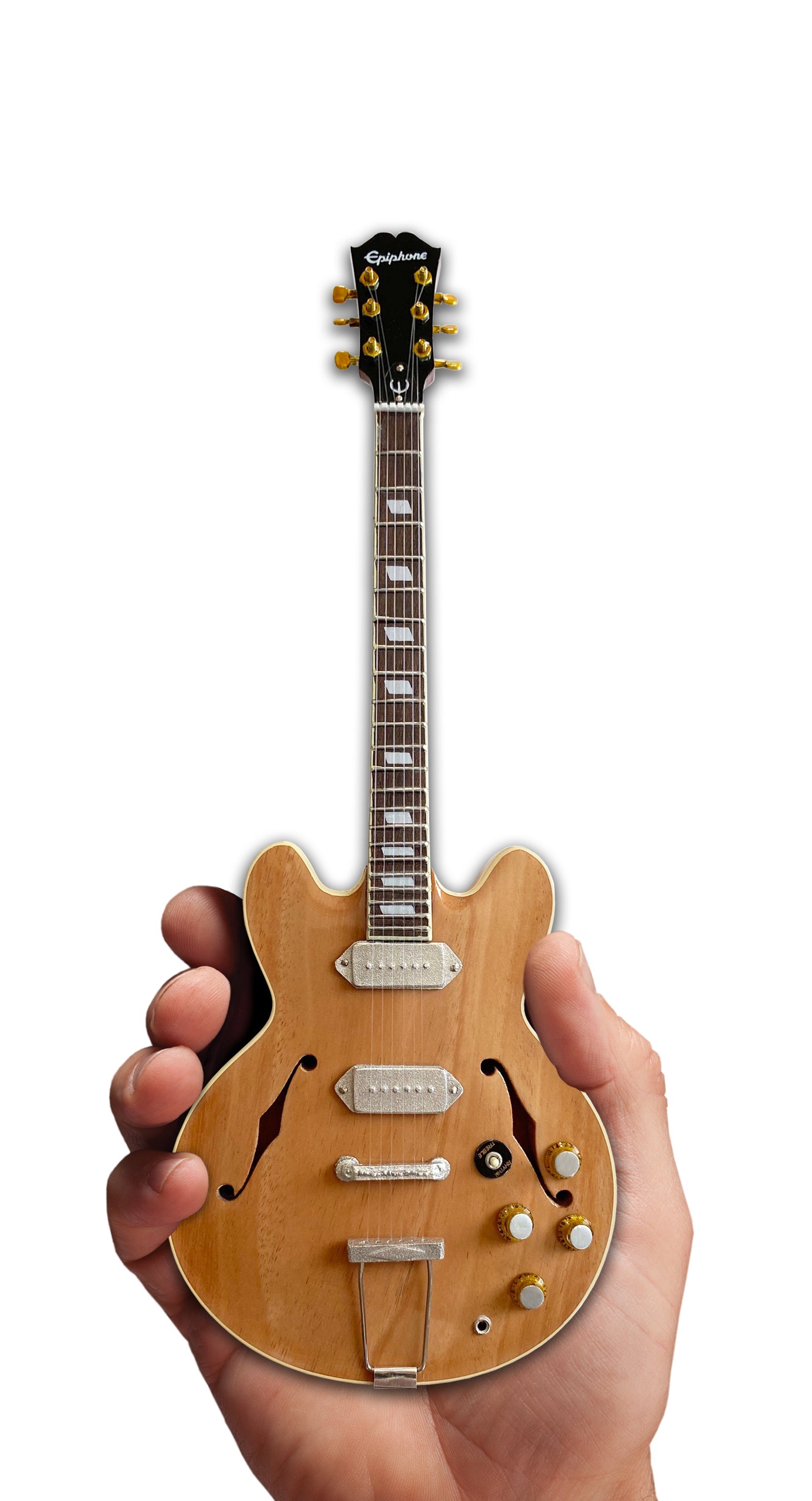 Epiphone 1965 Revolution Natural Casino 1:4 Scale Miniature Guitar Model - Randy's LLC