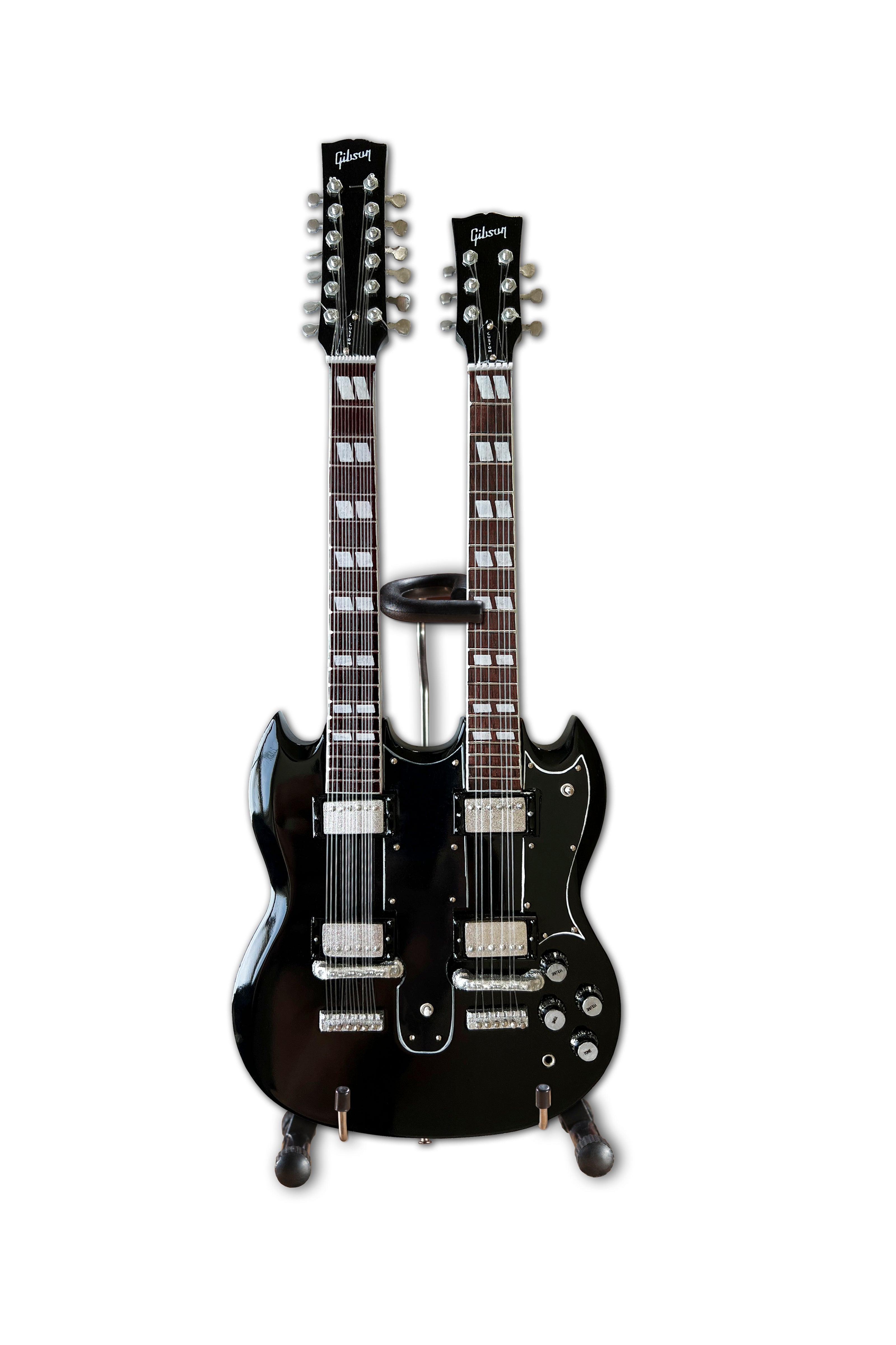 Slash Gibson 1966 EDS-1275 Doubleneck - Aged Mini Guitar Replica Model - Randy's LLC
