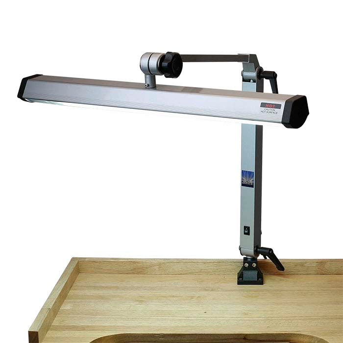 Extra-Wide Silver-Finish Fluorescent Jeweler's Task Lamp - Randy's LLC