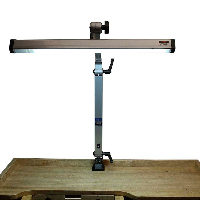 Extra-Wide Silver-Finish Fluorescent Jeweler's Task Lamp - Randy's LLC