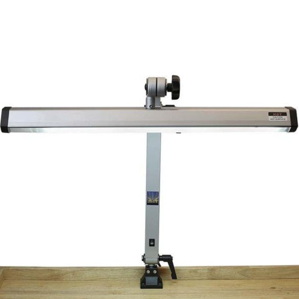 Extra-Wide Silver-Finish Fluorescent Jeweler's Task Lamp - Randy's LLC
