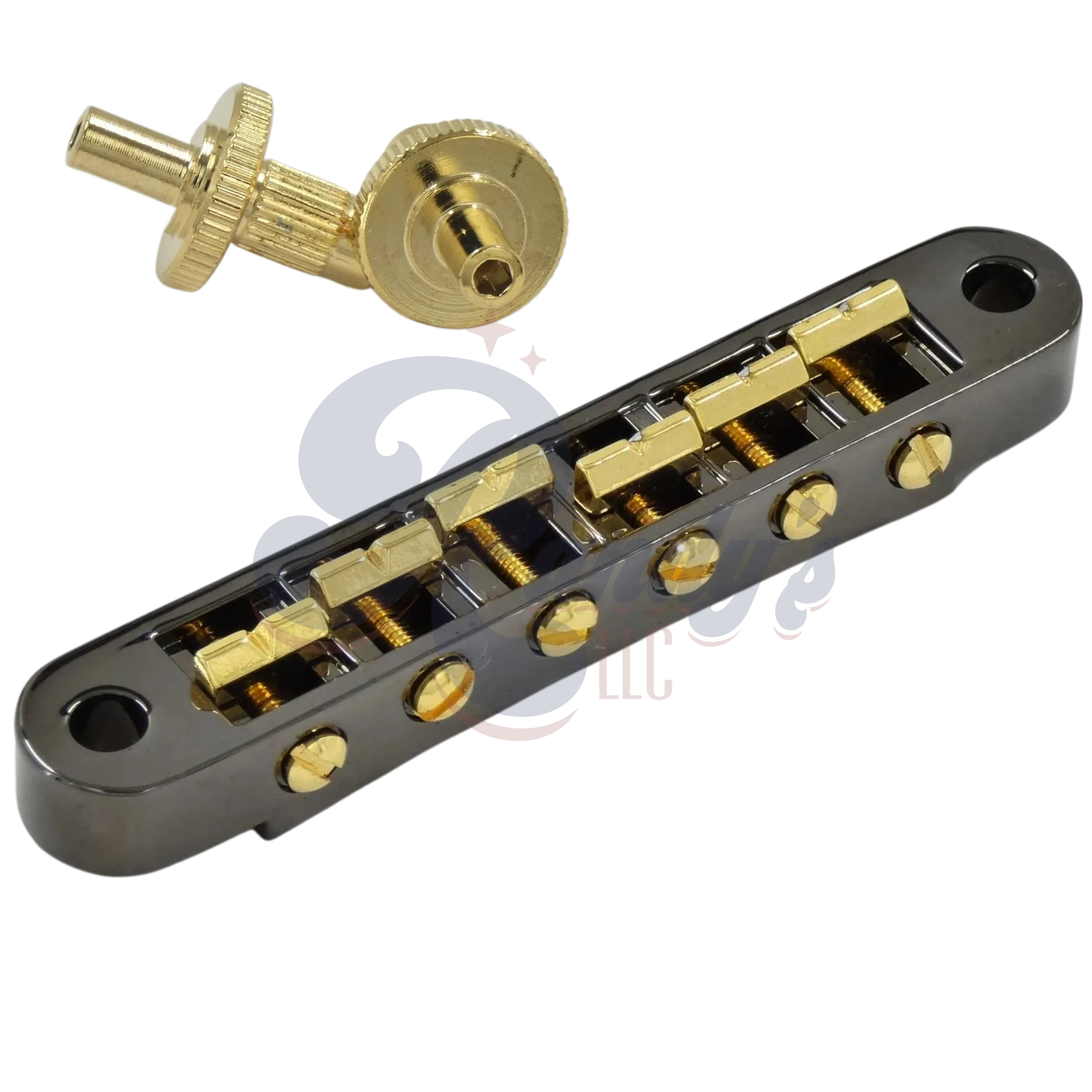 Advanced Plating | "Pinnacle" Tune-O-Matic TOM Two-Tone Bridge & Posts (NOS) - Fits Gibson® - Randy's LLC