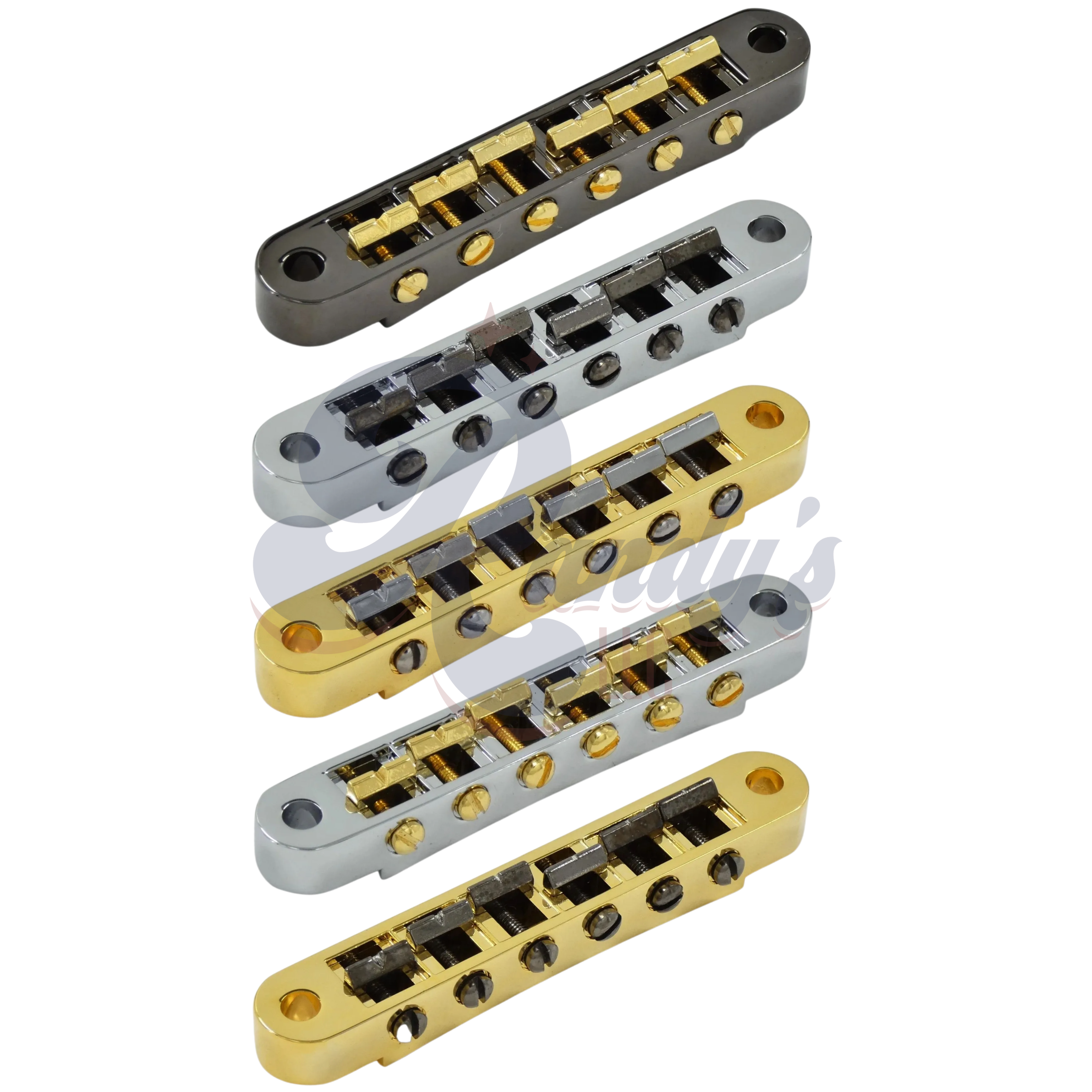 Advanced Plating | "Pinnacle" Tune-O-Matic TOM Two-Tone Bridge & Posts (NOS) - Fits Gibson® - Randy's LLC