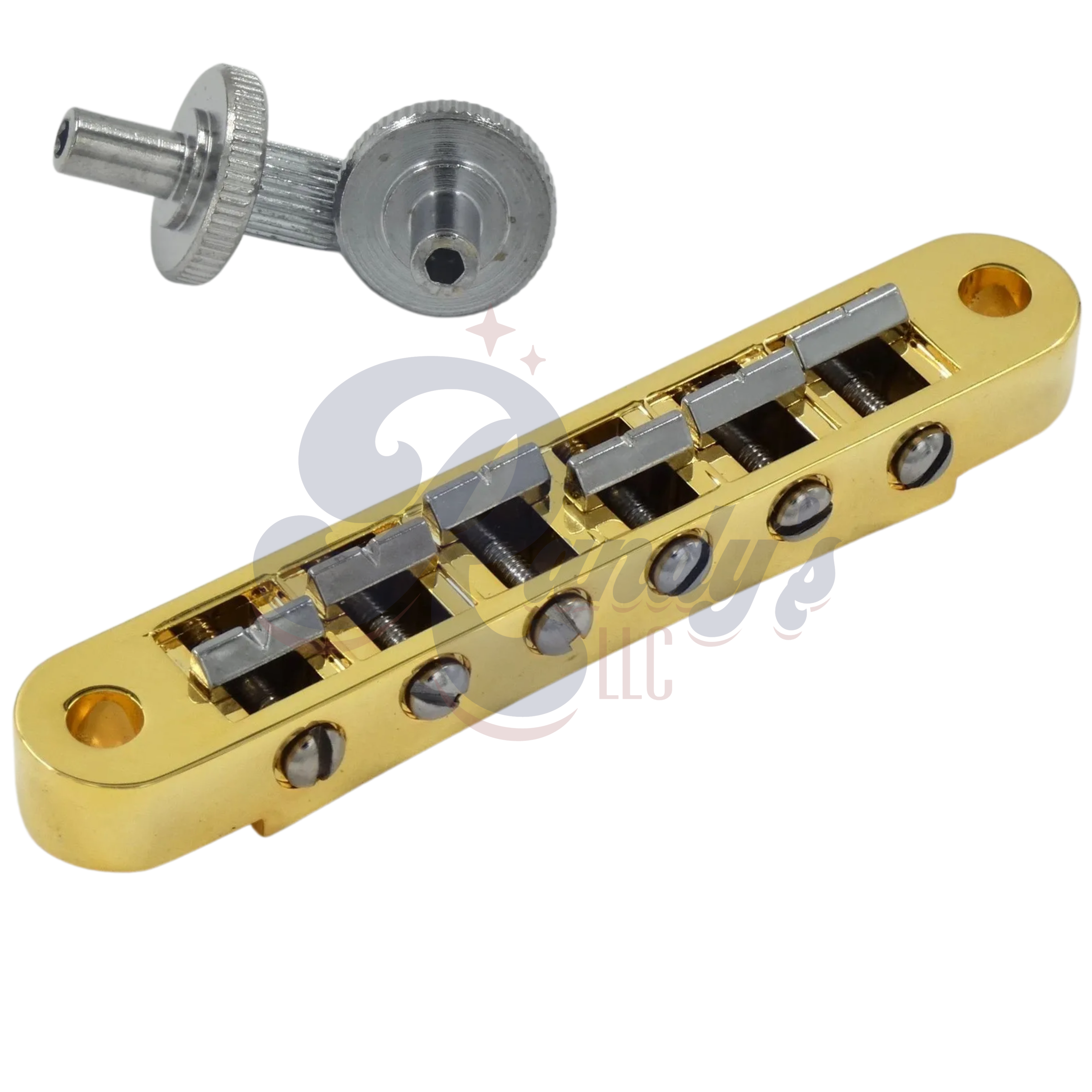 Advanced Plating | "Pinnacle" Tune-O-Matic TOM Two-Tone Bridge & Posts (NOS) - Fits Gibson® - Randy's LLC