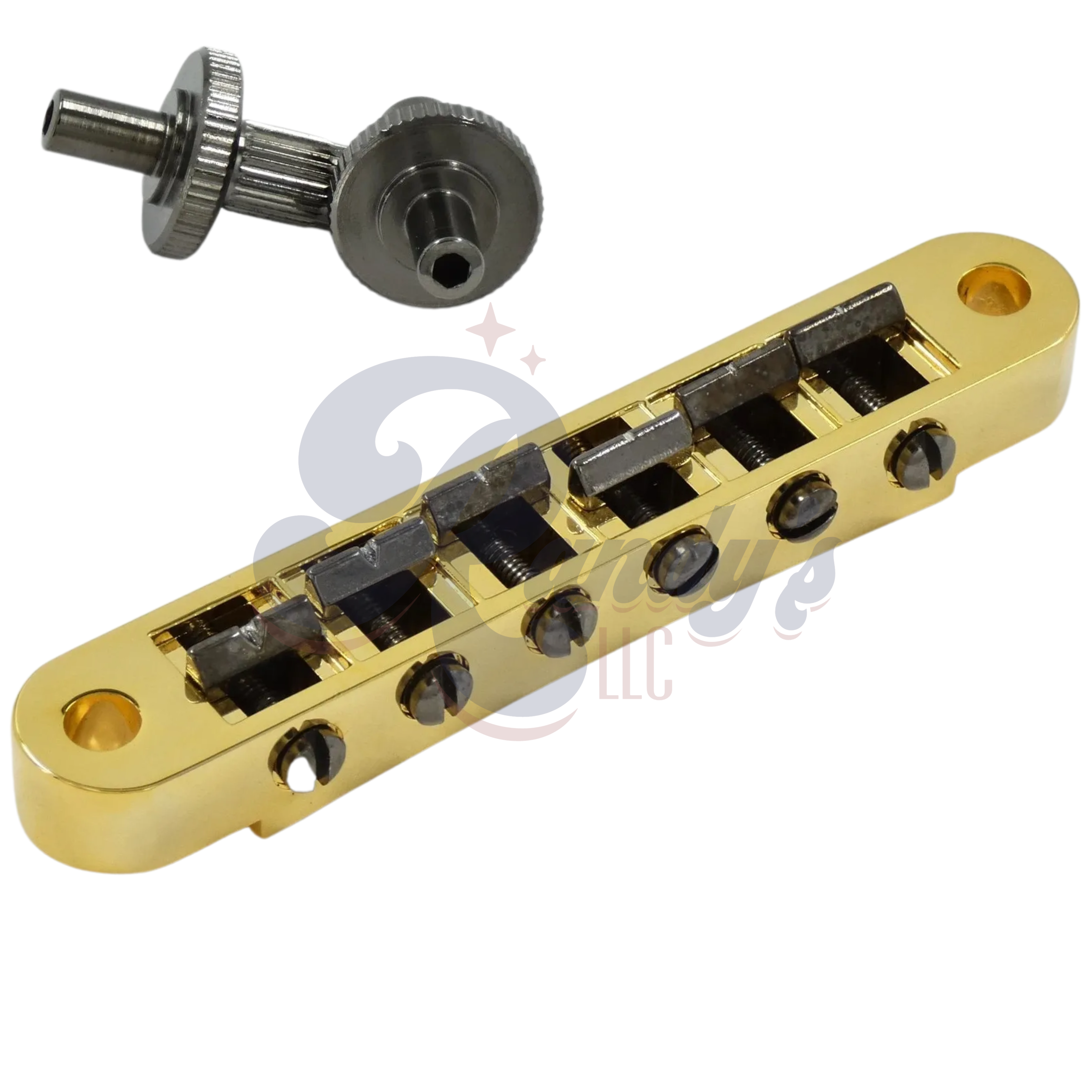 Advanced Plating | "Pinnacle" Tune-O-Matic TOM Two-Tone Bridge & Posts (NOS) - Fits Gibson® - Randy's LLC