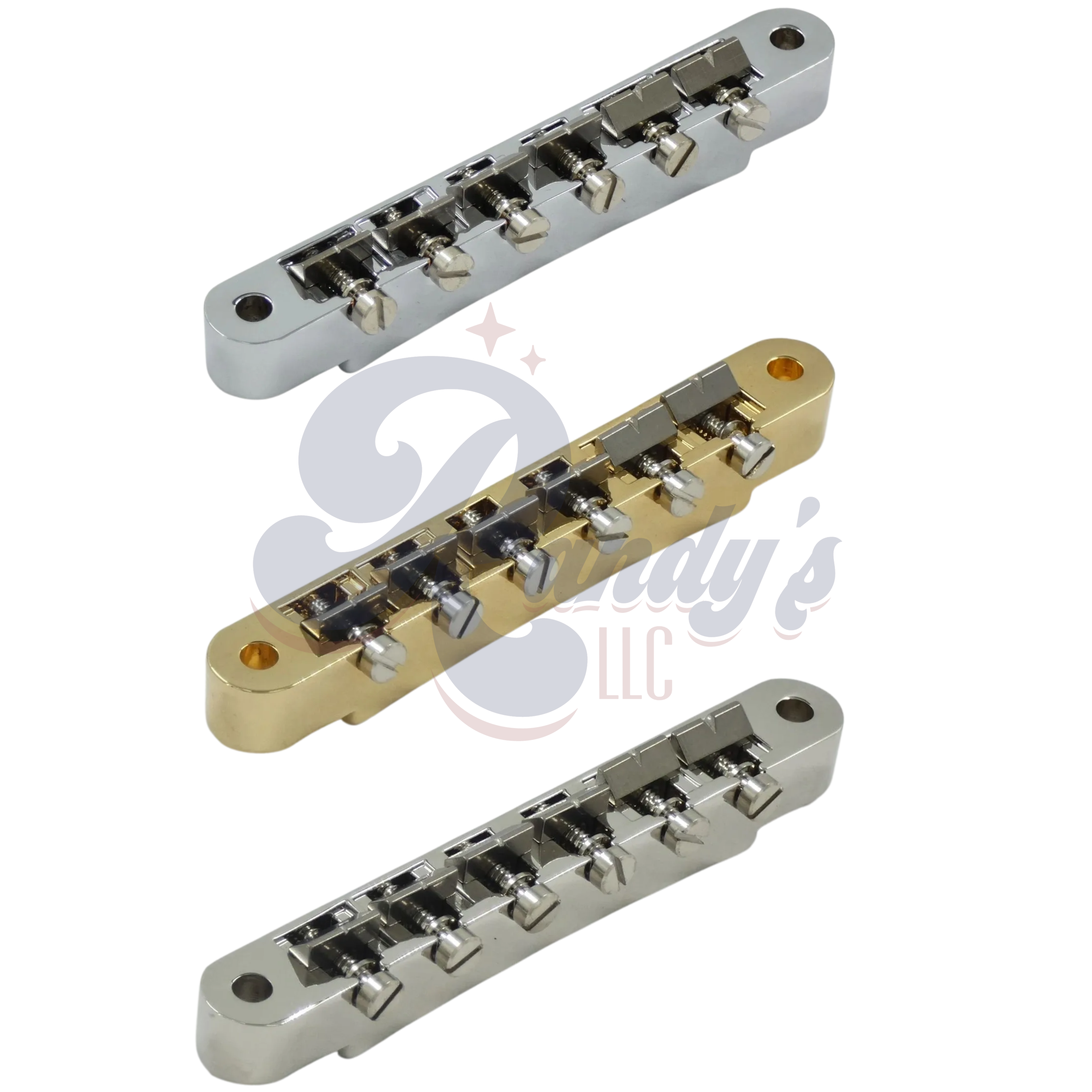 Advanced Plating | ABR-1 Bridge w/ Notched Titanium Saddles - Fits Gibson® - Randy's LLC