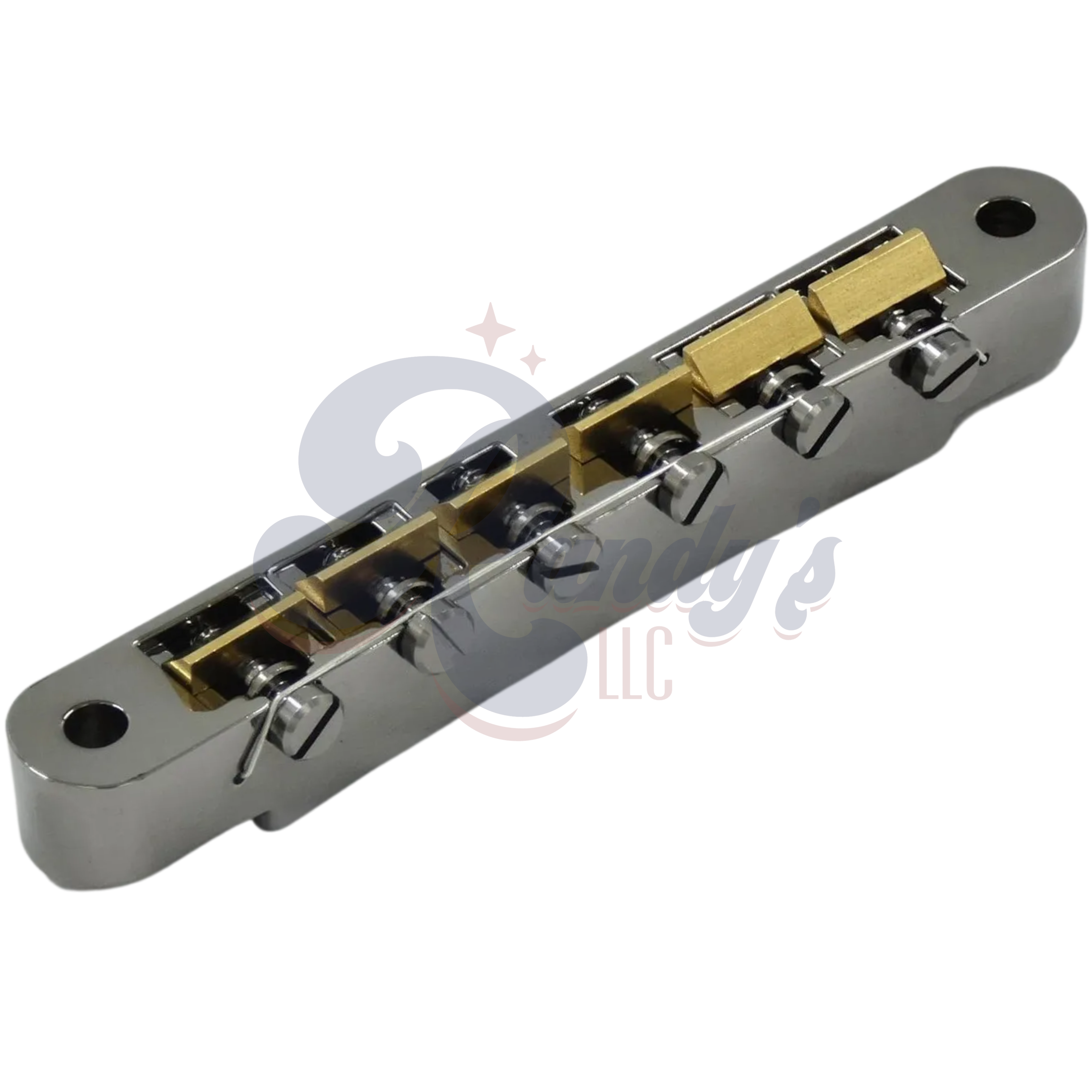 Advanced Plating | ABR-1 Bridge w/ Raw Brass Saddles (Wired) - Fits Gibson® - Randy's LLC