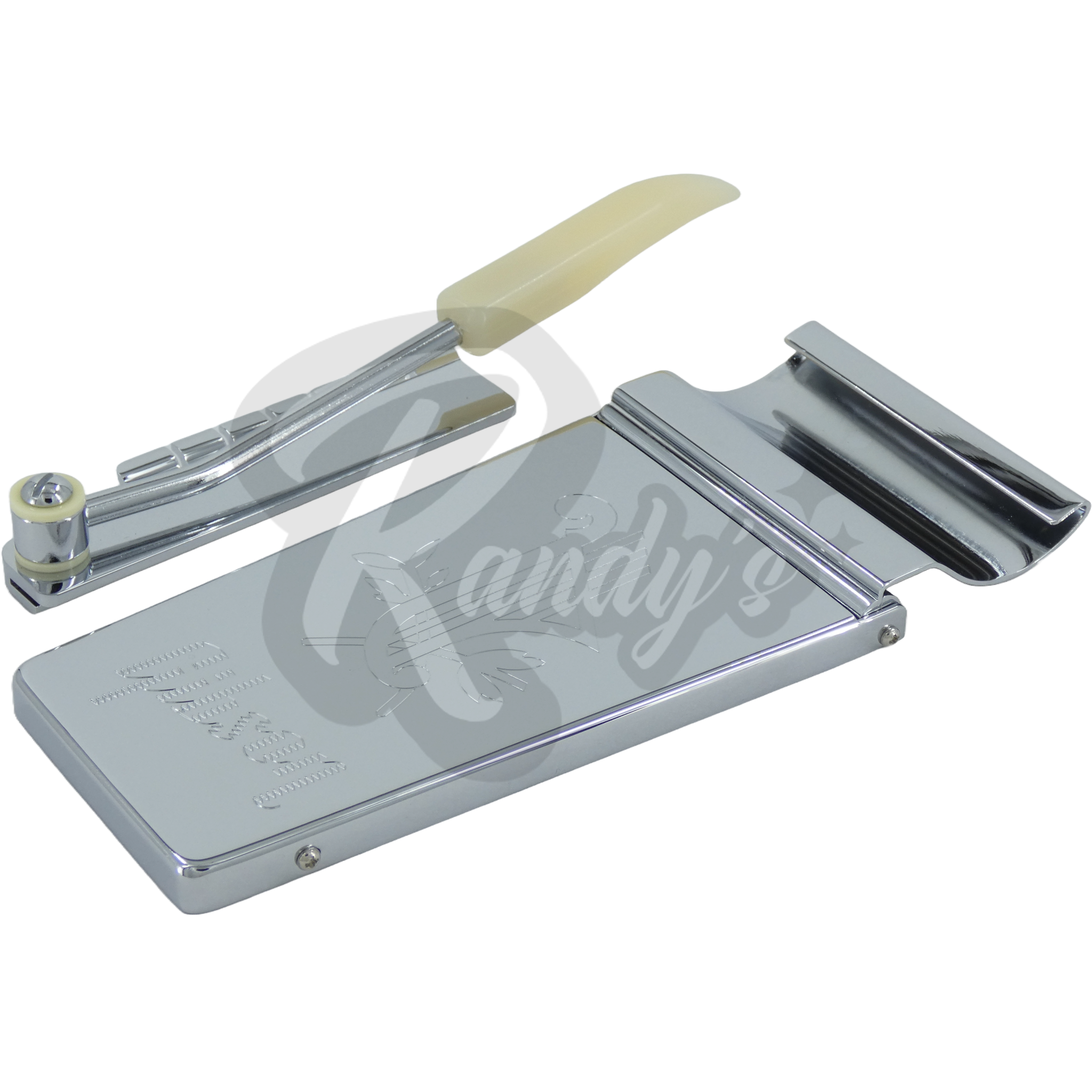 Long Engraved Lyre Tremolo Vibrato Tailpiece (CNC) - Fits Gibson® Maestro® Vibrola® - Randy's LLC