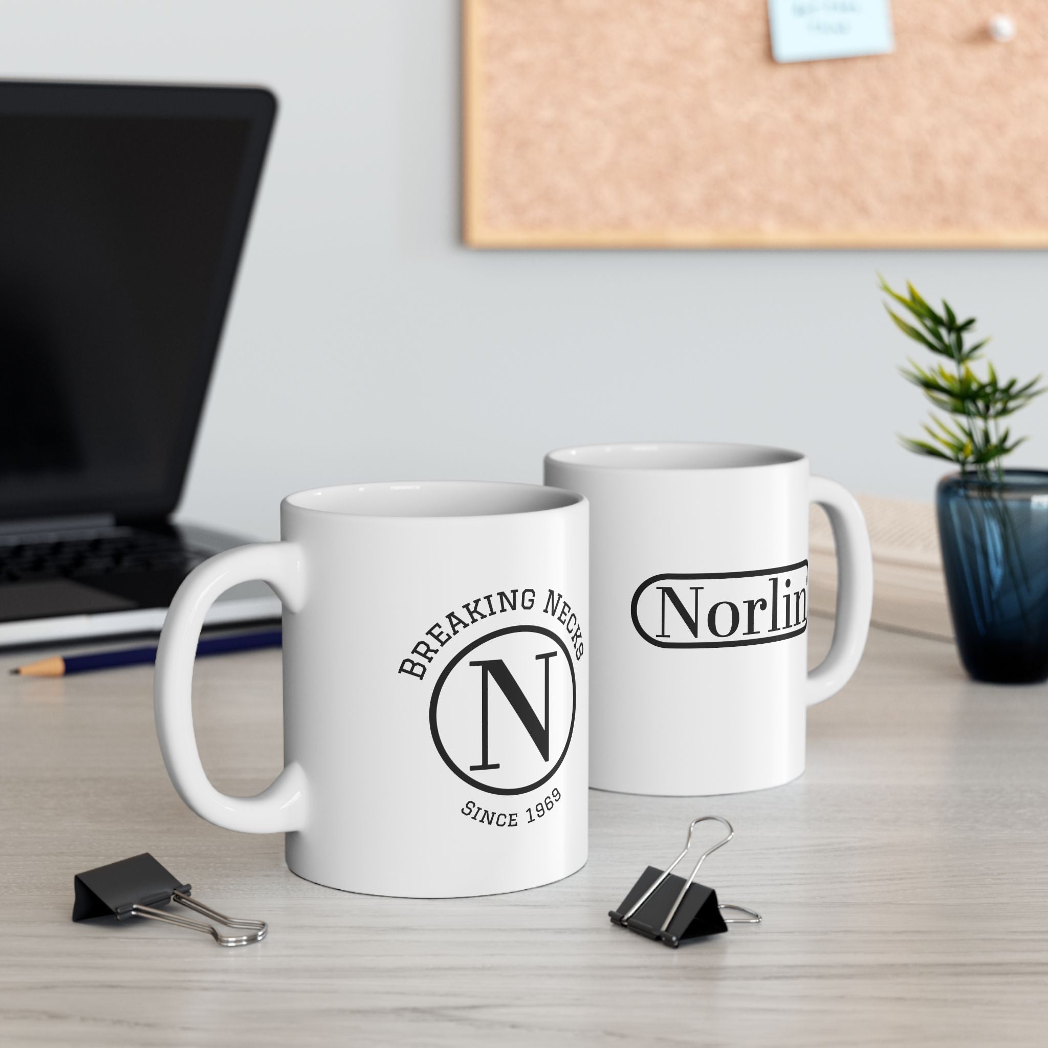 "Breaking Necks Since 1969" Coffee Mug - Randy's LLC