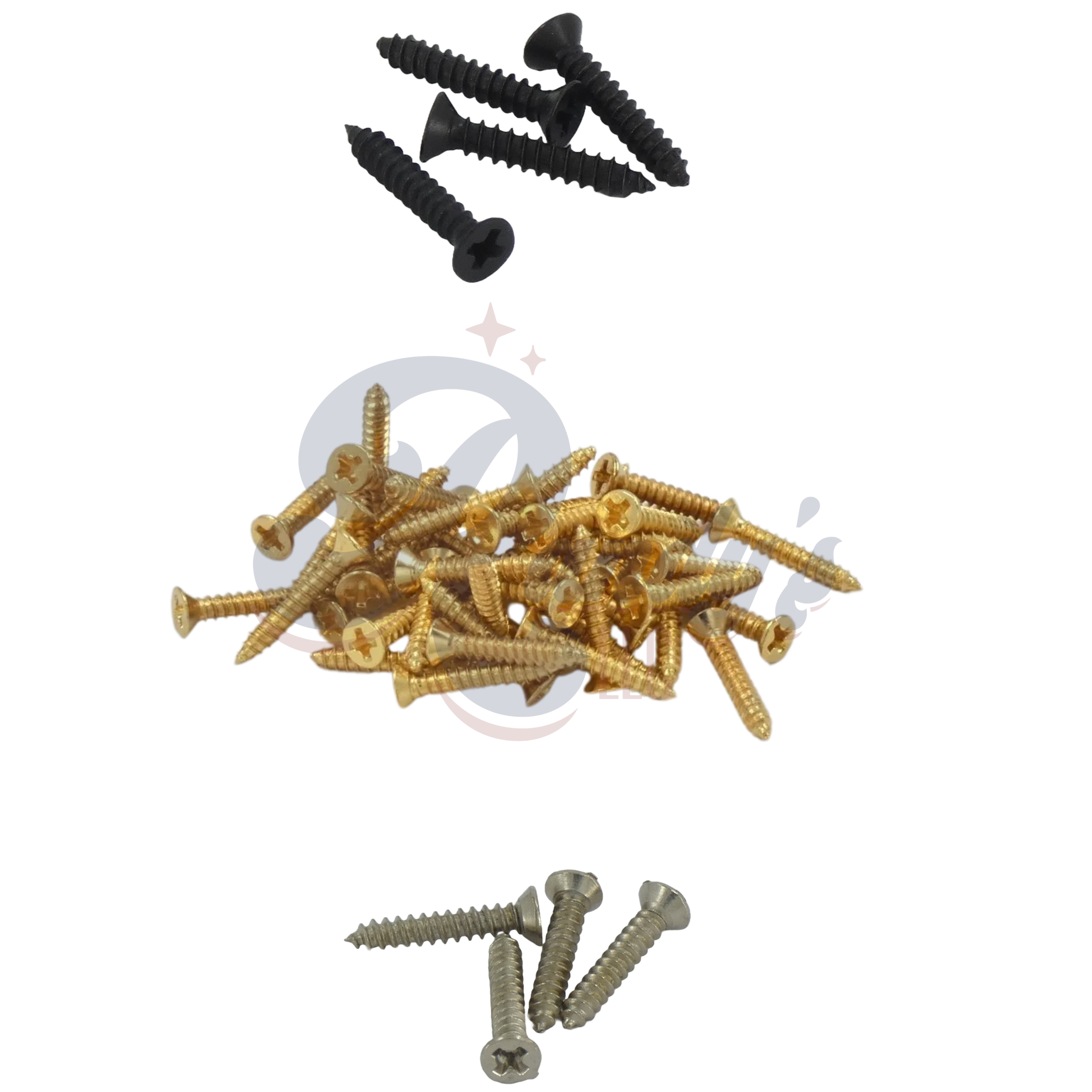 Advanced Plating (Contemporary Series) Humbucker Pickup Mounting Ring Screws (4-Pack) Short/Neck - Fits Gibson® - Randy's LLC