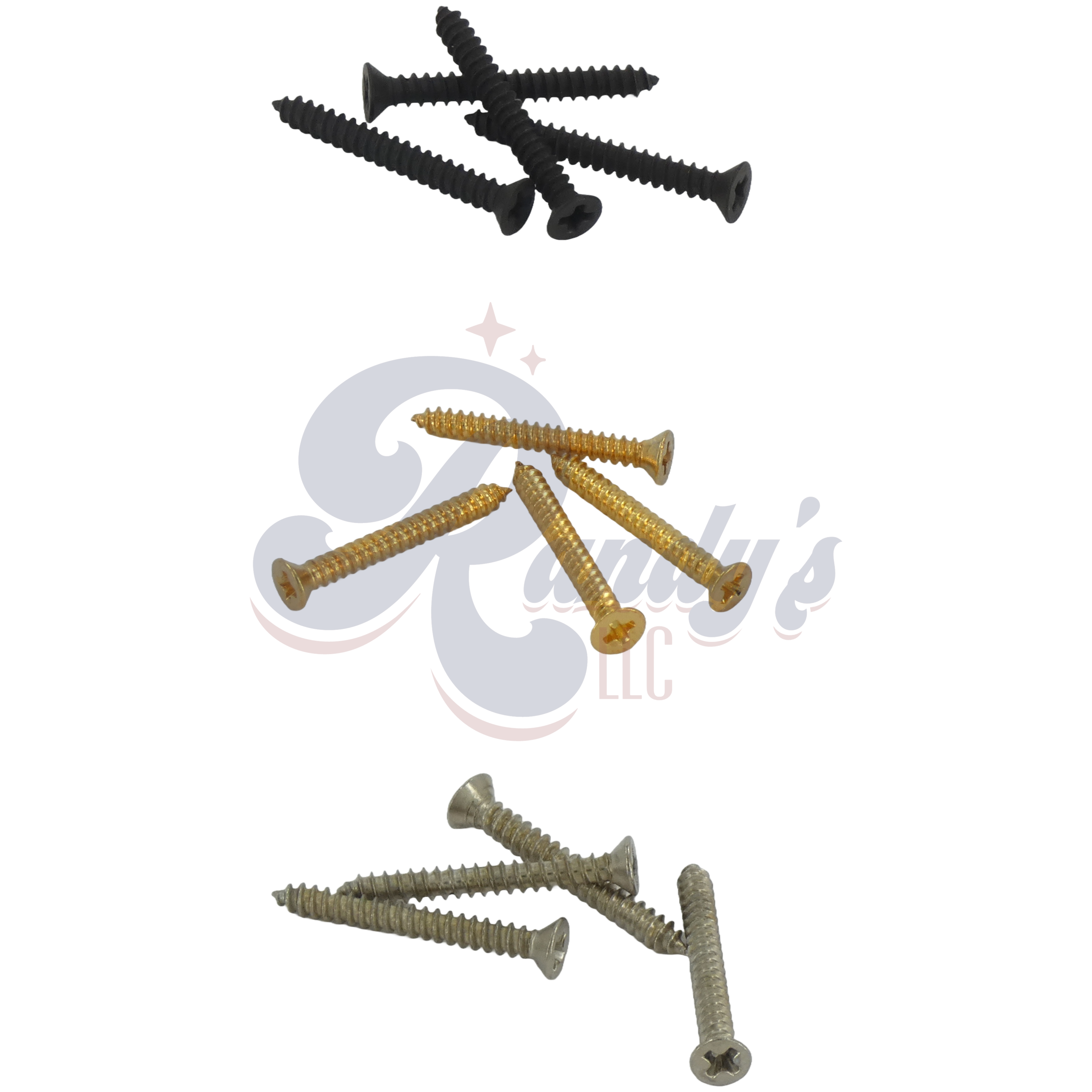 Advanced Plating (Contemporary Series) Humbucker Pickup Mounting Ring Screws (4-Pack) Tall/Bridge - Fits Gibson® - Randy's LLC