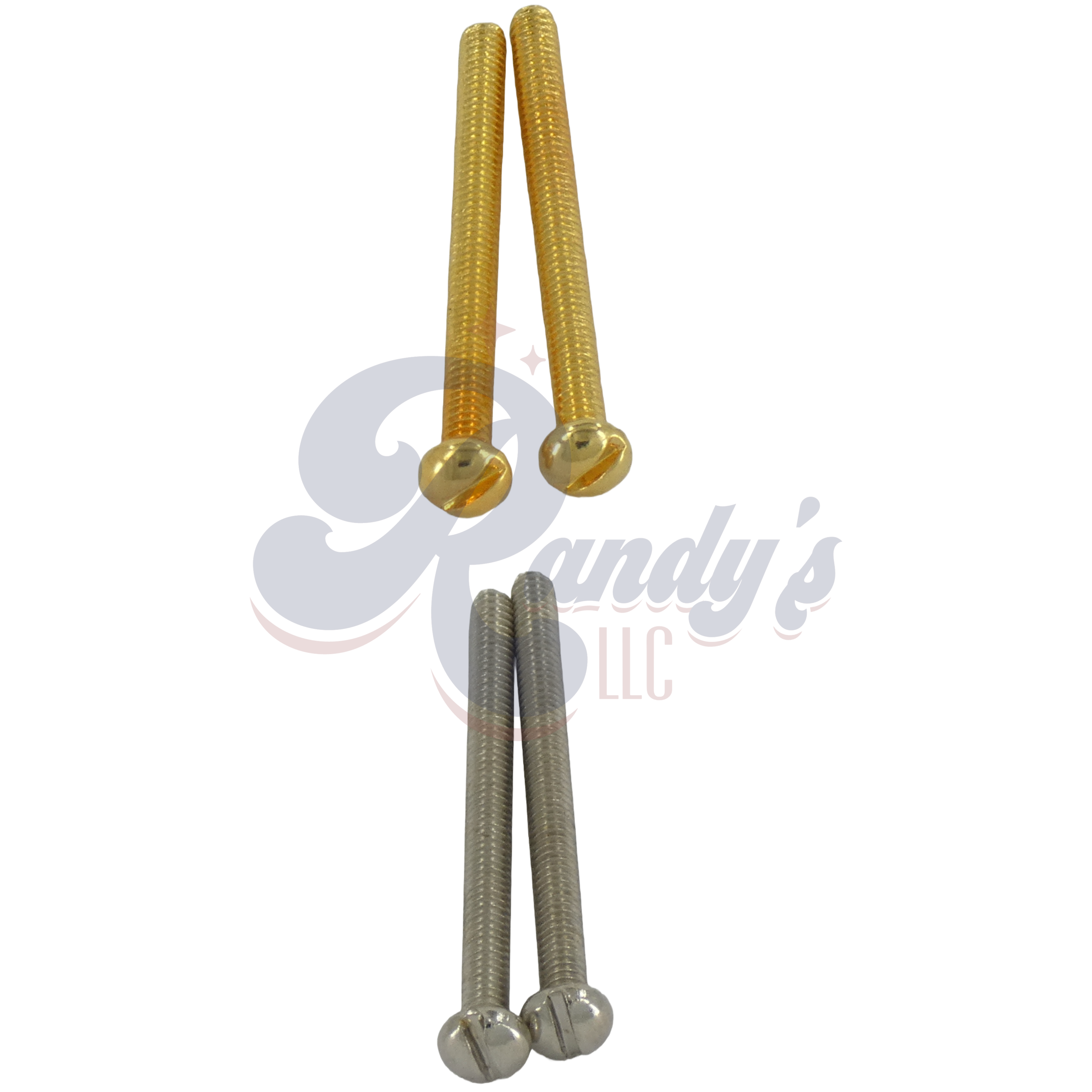 Advanced Plating (Historic Series) Humbucker Height Adjustment Mounting Bolts - Historic Slotted - Long (2-Pack) - Fits Gibson® - Randy's LLC