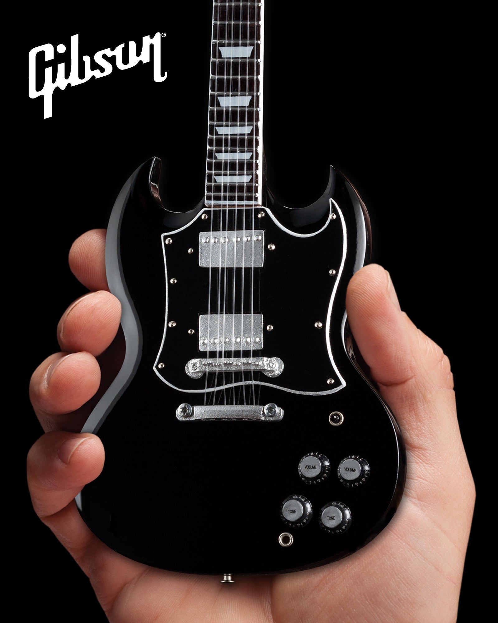 Gibson SG Standard Ebony 1:4 Scale Mini Guitar Model - Randy's LLC