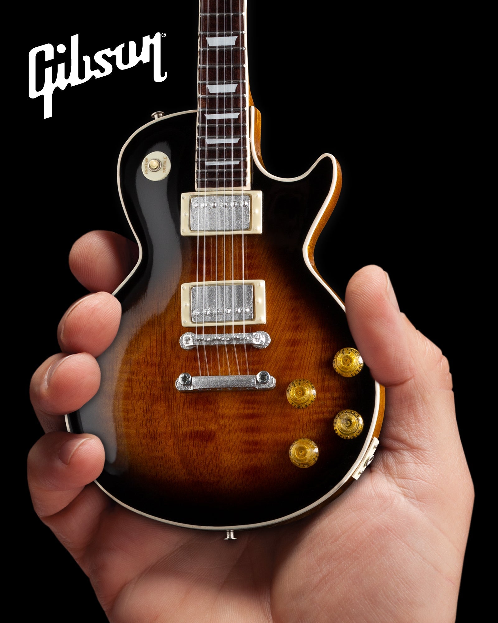 Gibson Les Paul Traditional Tobacco Burst 1:4 Scale Mini Guitar Model - Randy's LLC
