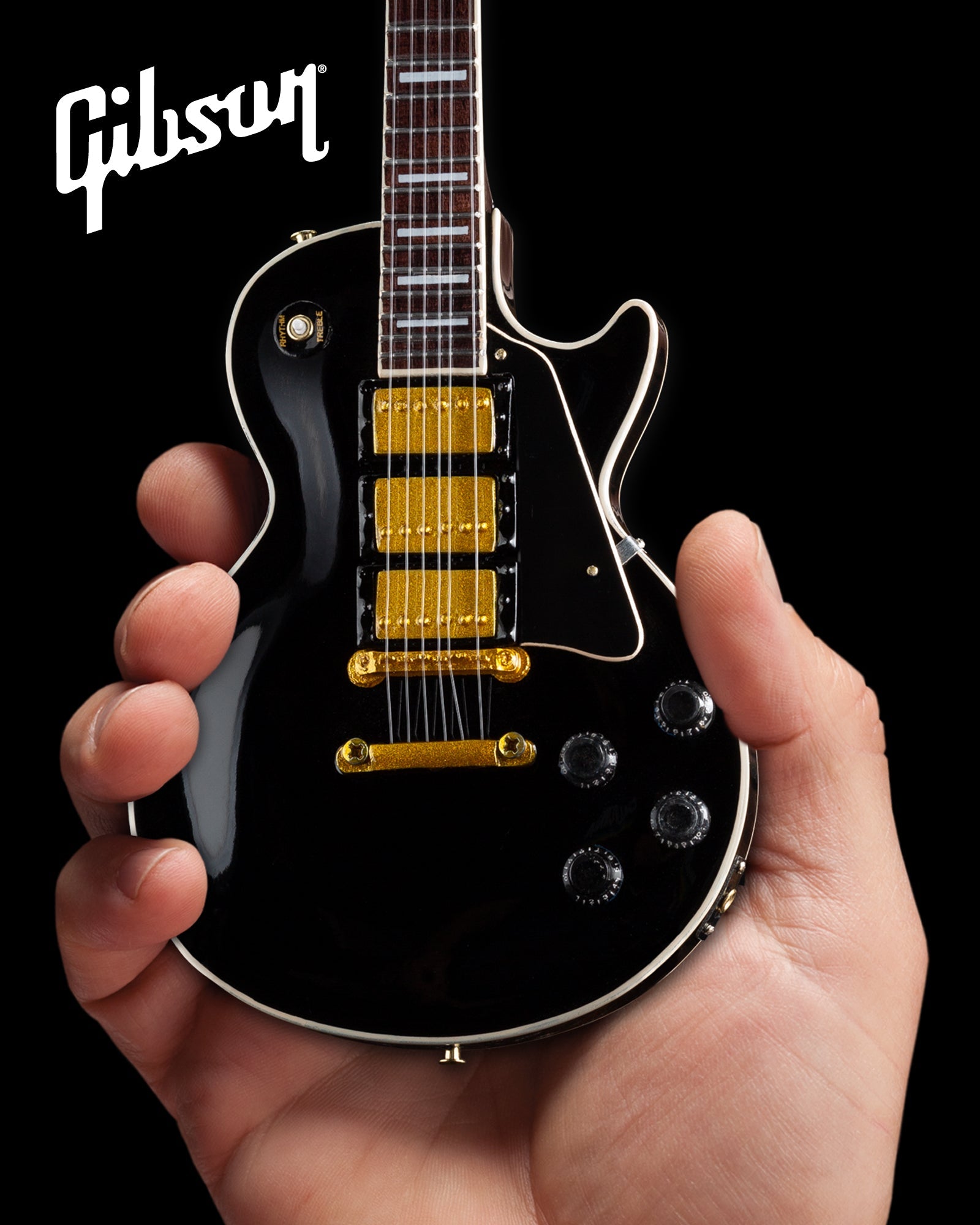 Gibson Les Paul Custom Ebony 1:4 Scale Mini Guitar Model - Randy's LLC