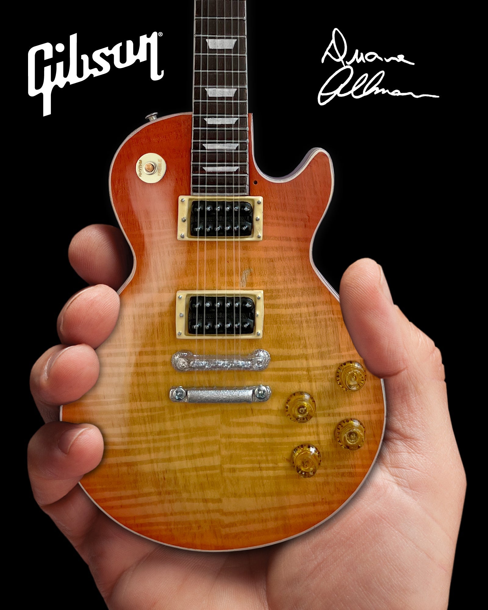 Duane Allman 1959 Gibson Les Paul Cherry Sunburst Miniature Guitar Model - Randy's LLC