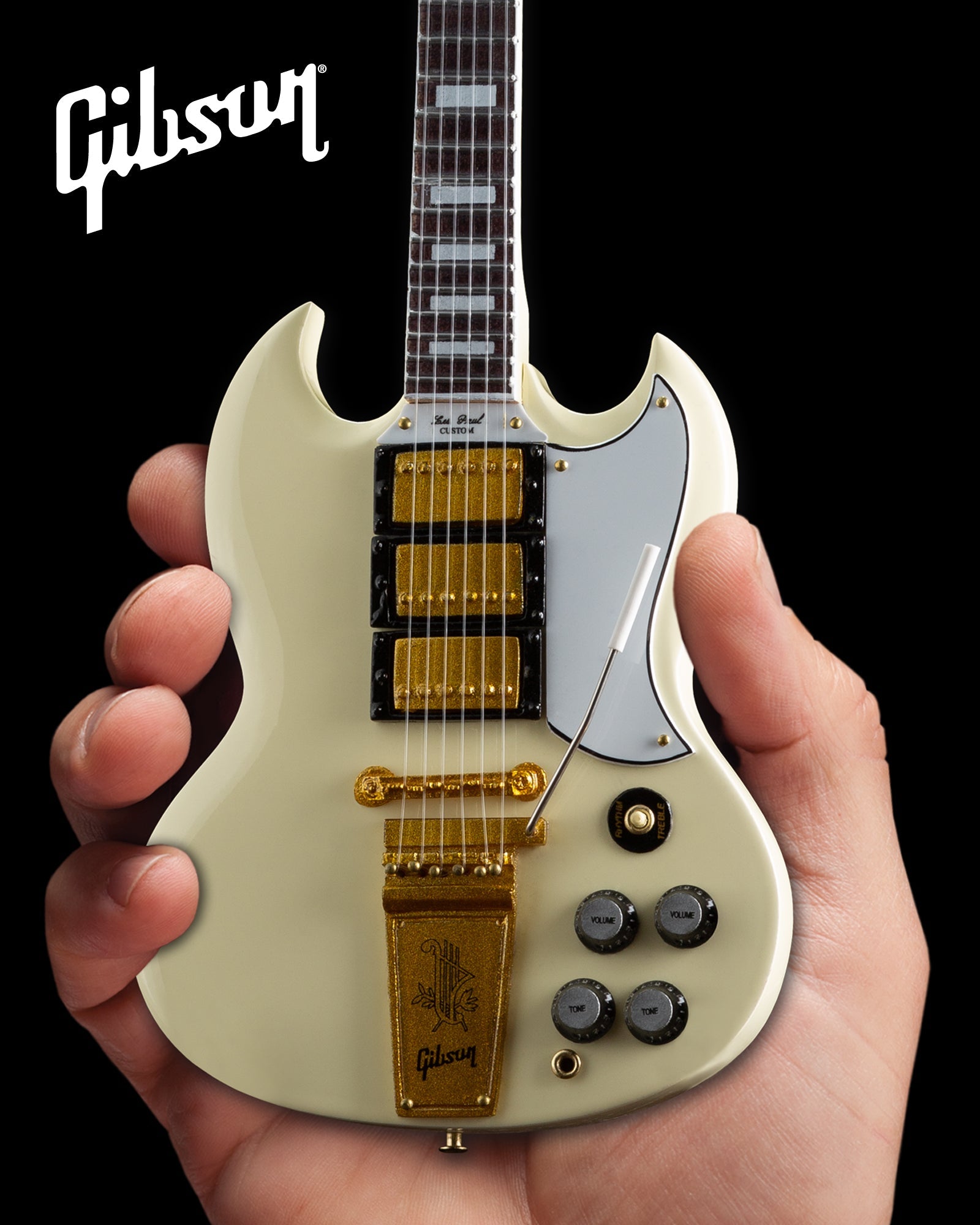 Gibson 1964 SG Custom White 1:4 Scale Mini Guitar Model - Randy's LLC
