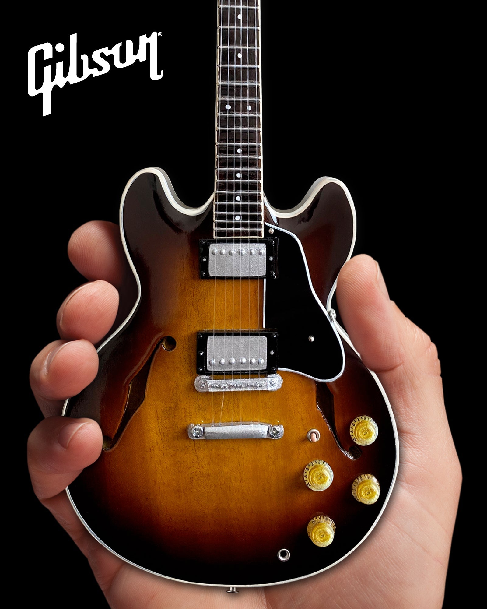 Gibson ES-335 Vintage Sunburst 1:4 Scale Mini Guitar Model - Randy's LLC