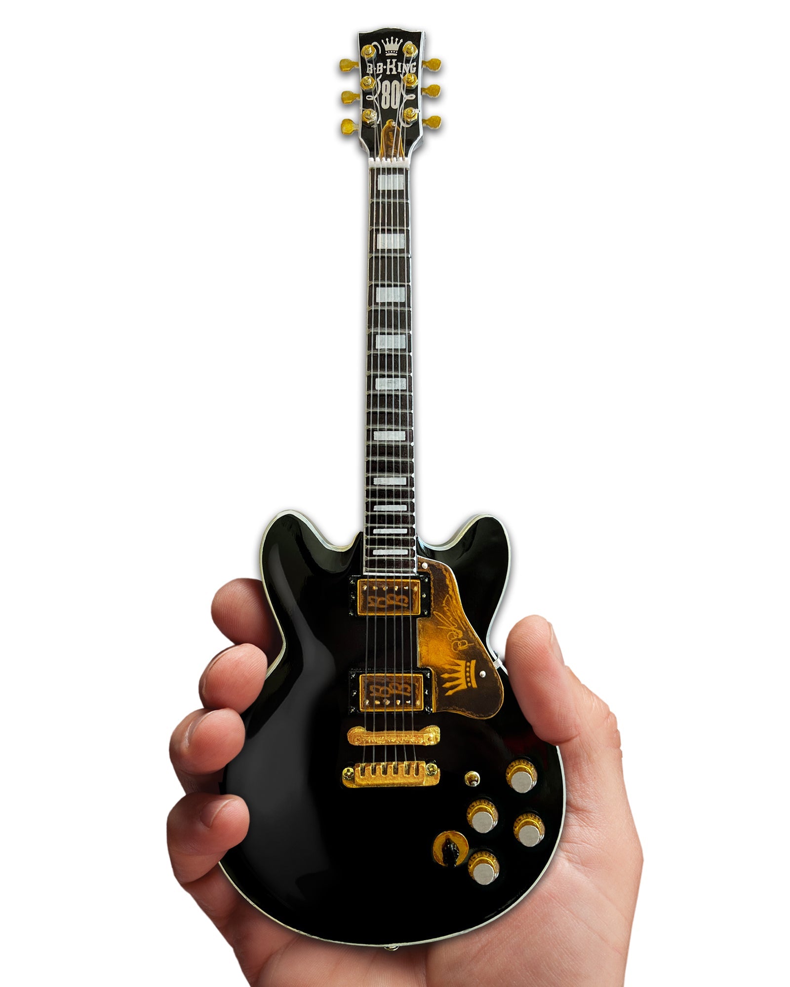 BB KING Gibson ES-345 80th Birthday Lucille Miniature Guitar Model - Randy's LLC