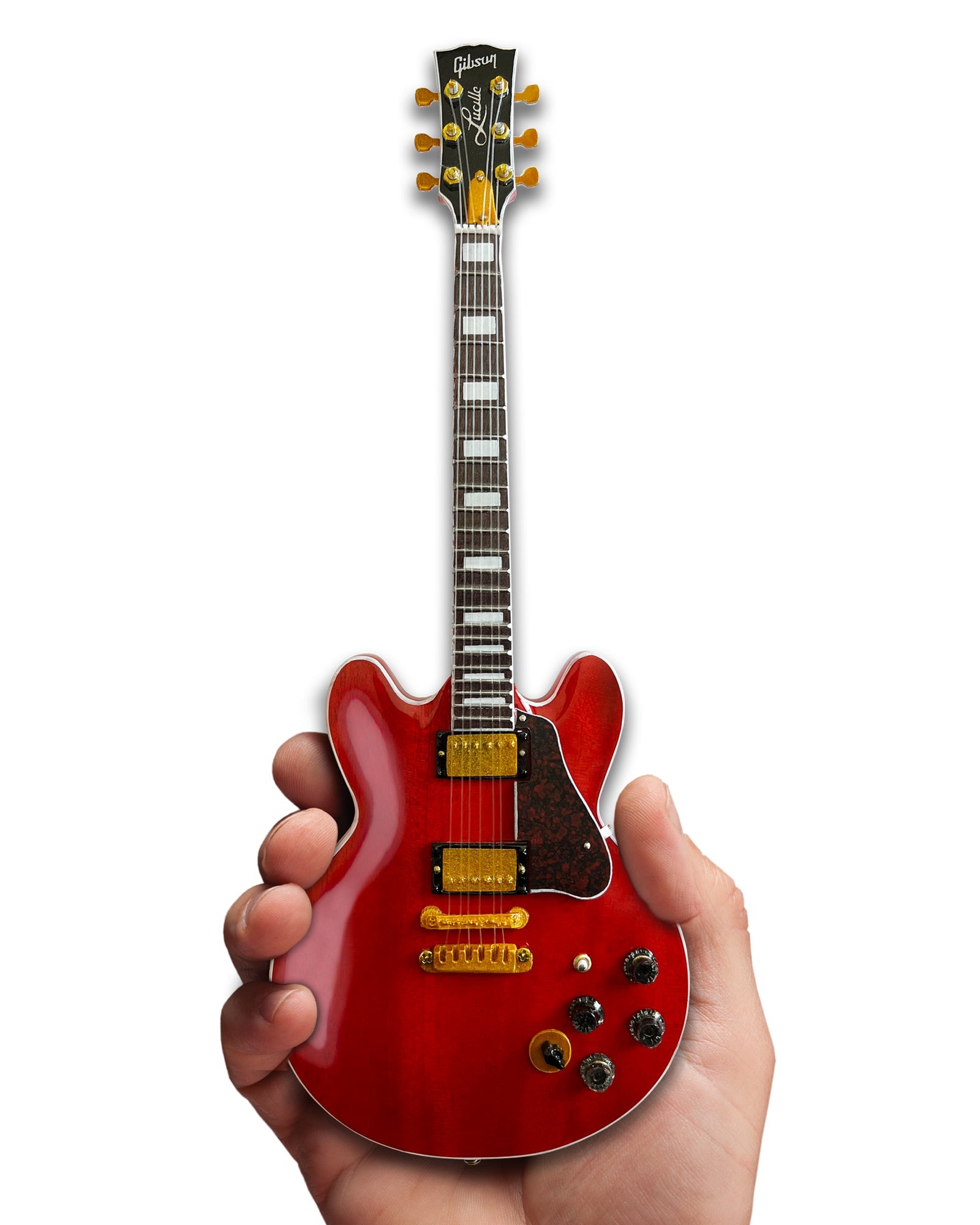 BB KING Gibson ES-355 Lucille Cherry Miniature Guitar Model - Randy's LLC