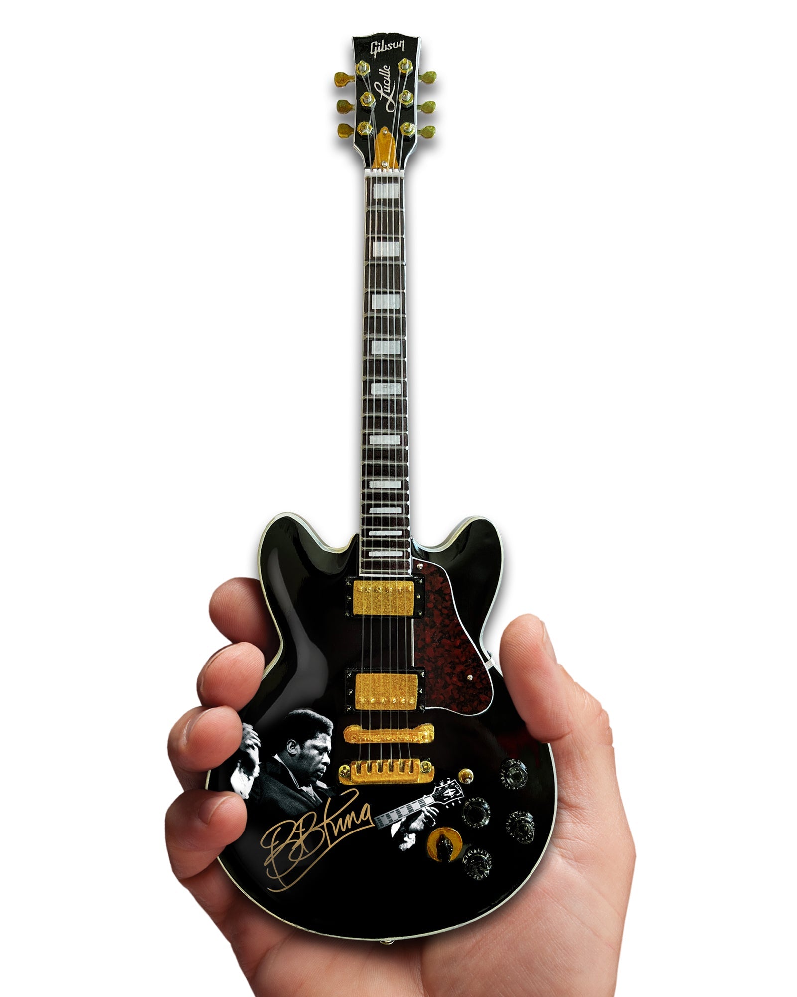 BB KING TRIBUTE Gibson ES-355 Lucille Ebony Miniature Guitar Model - Randy's LLC