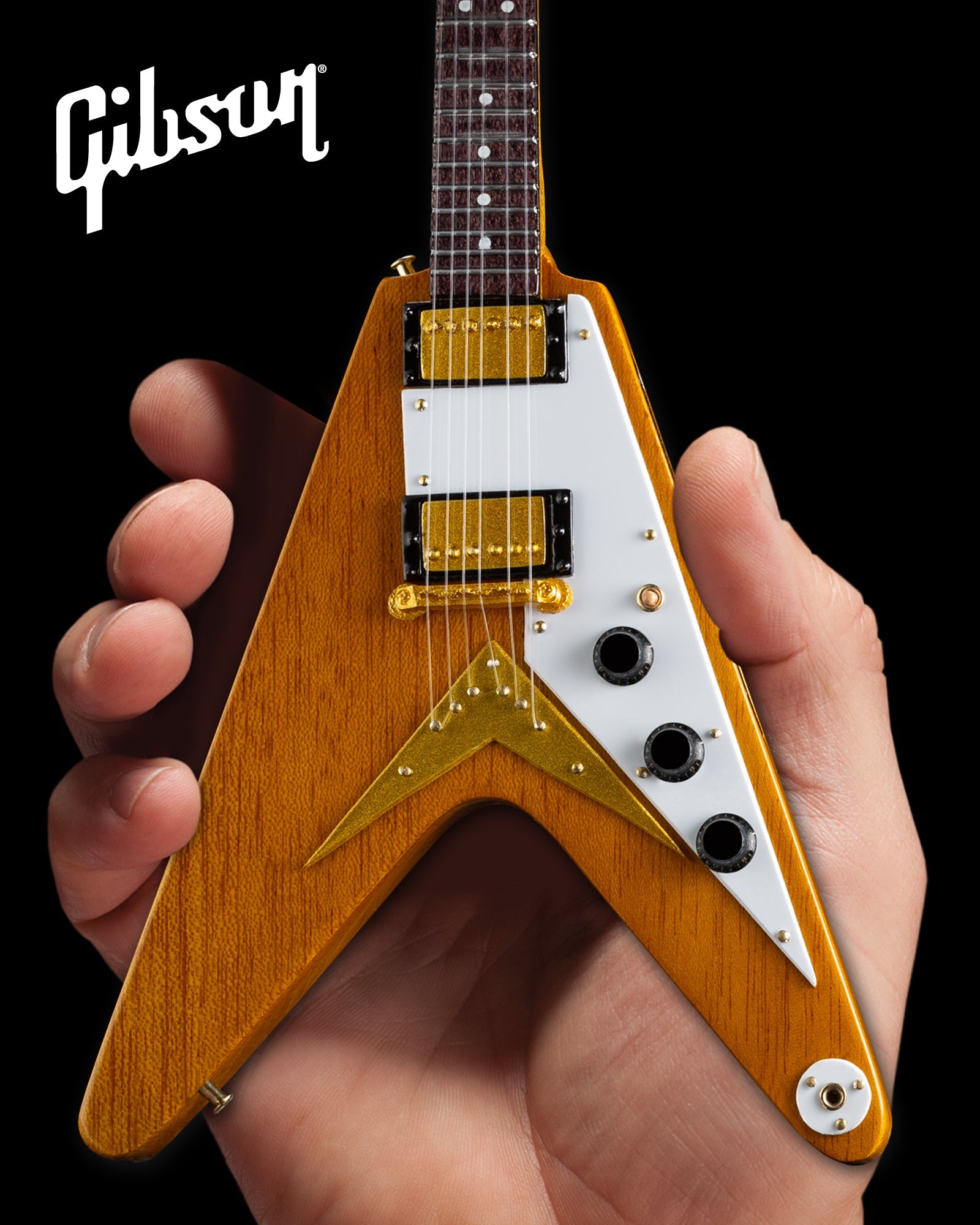 Gibson® '58 Korina Flying V® 1:4 Scale Mini Guitar Model - Randy's LLC