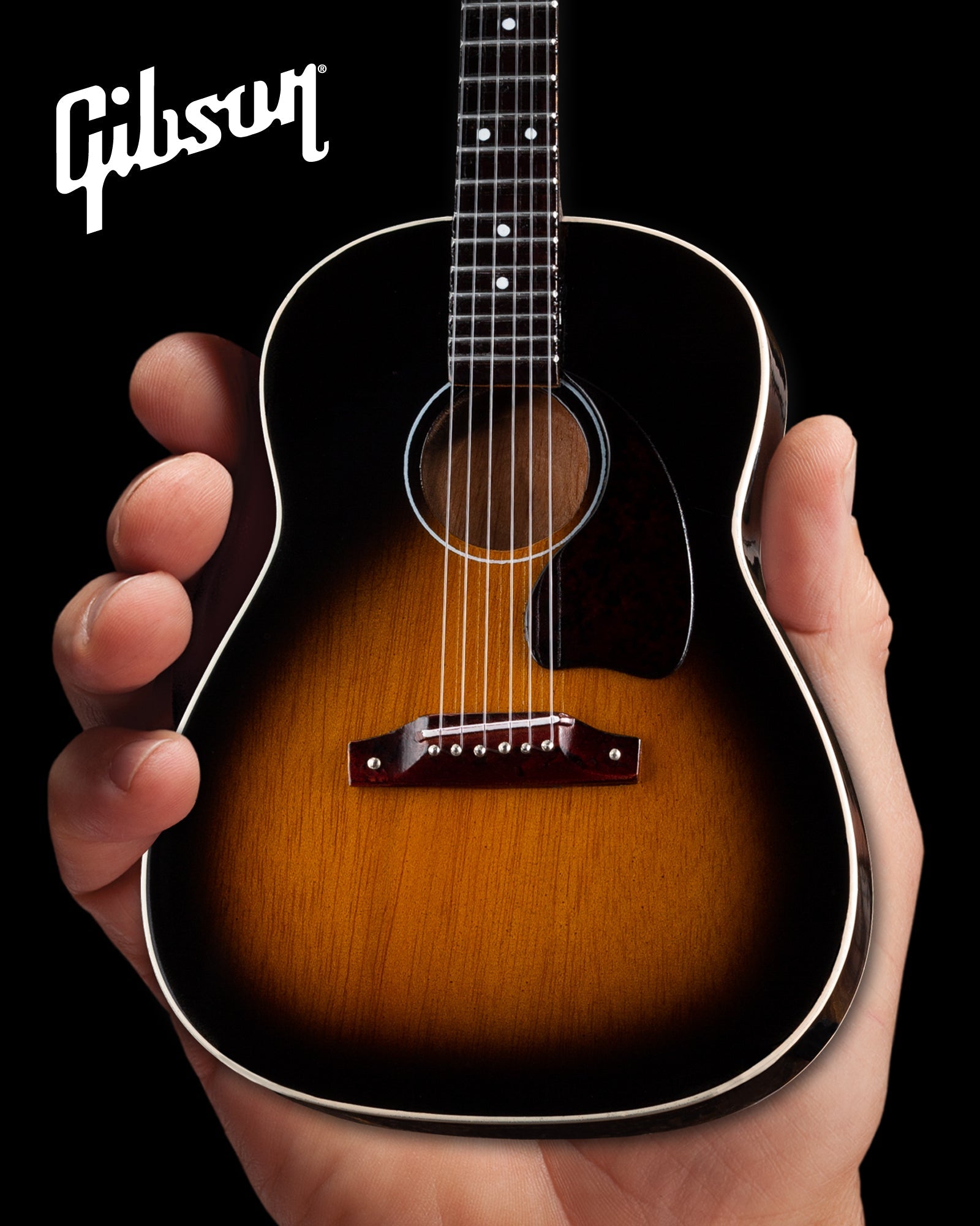 Gibson J-45 Vintage Sunburst 1:4 Scale Mini Guitar Model - Randy's LLC