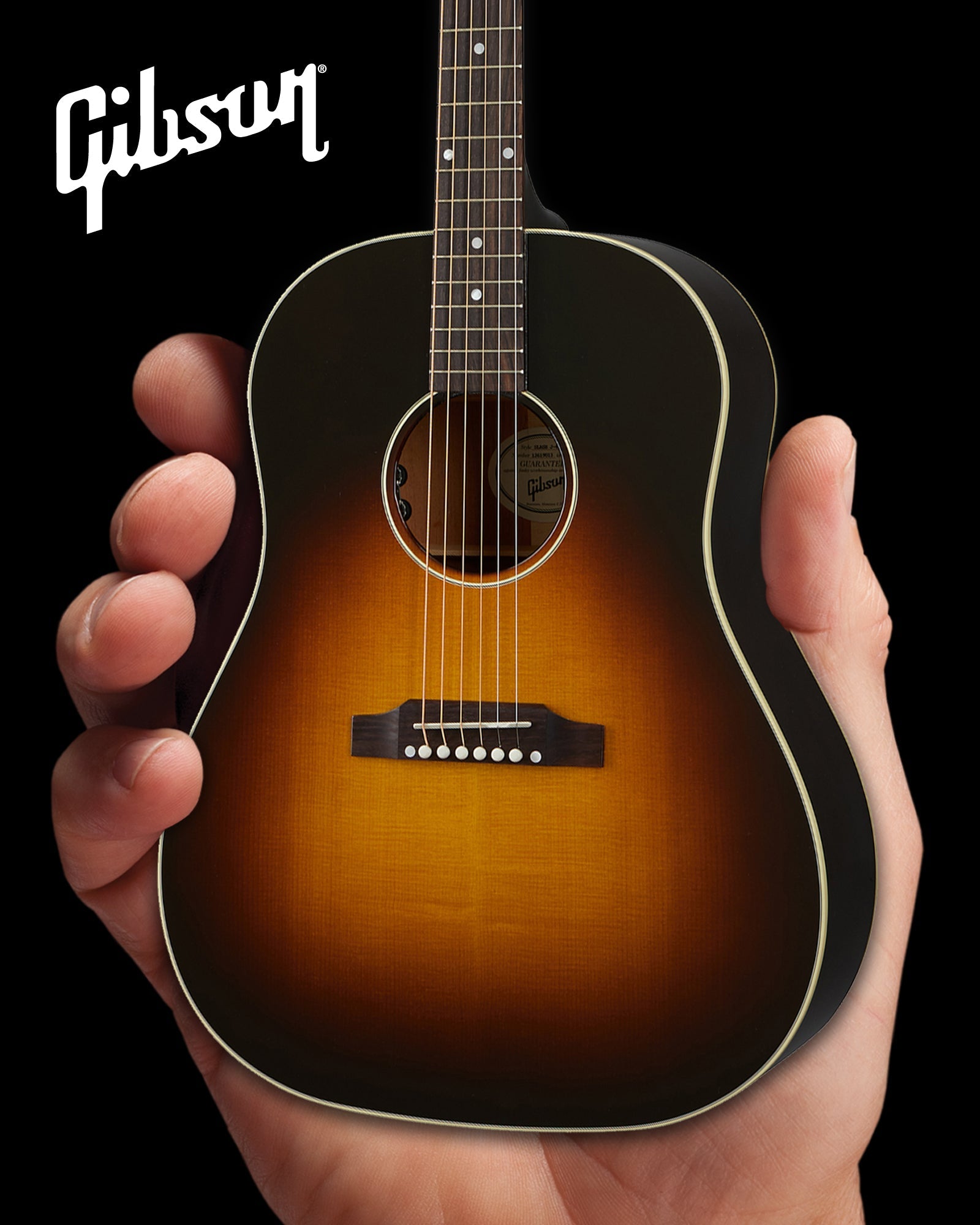 Slash Gibson J-45 November Burst Acoustic 1:4 Scale Mini Guitar Model - Randy's LLC