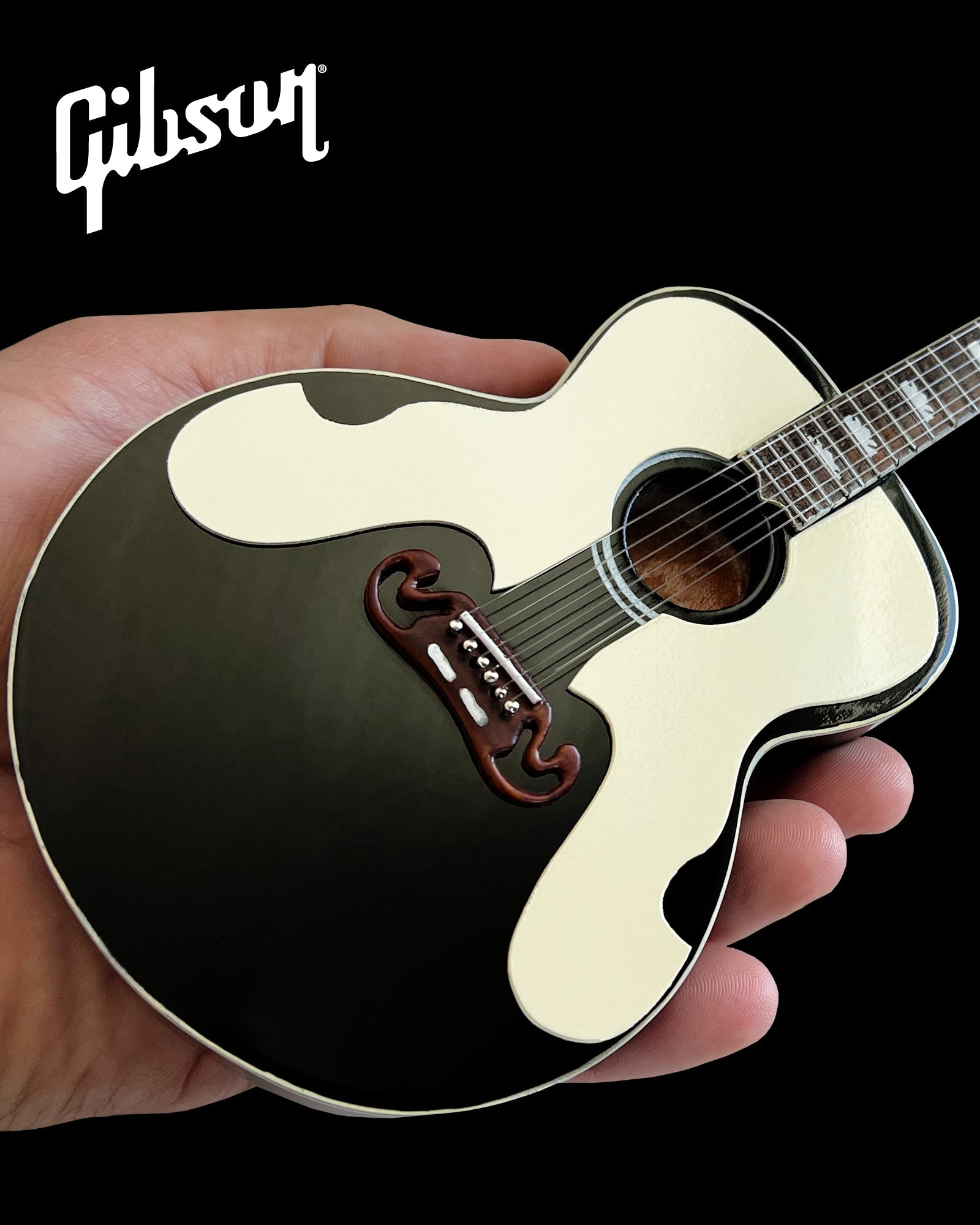 The Everly Brothers Gibson SJ-200 Signature Ebony Mini Guitar Model - Randy's LLC