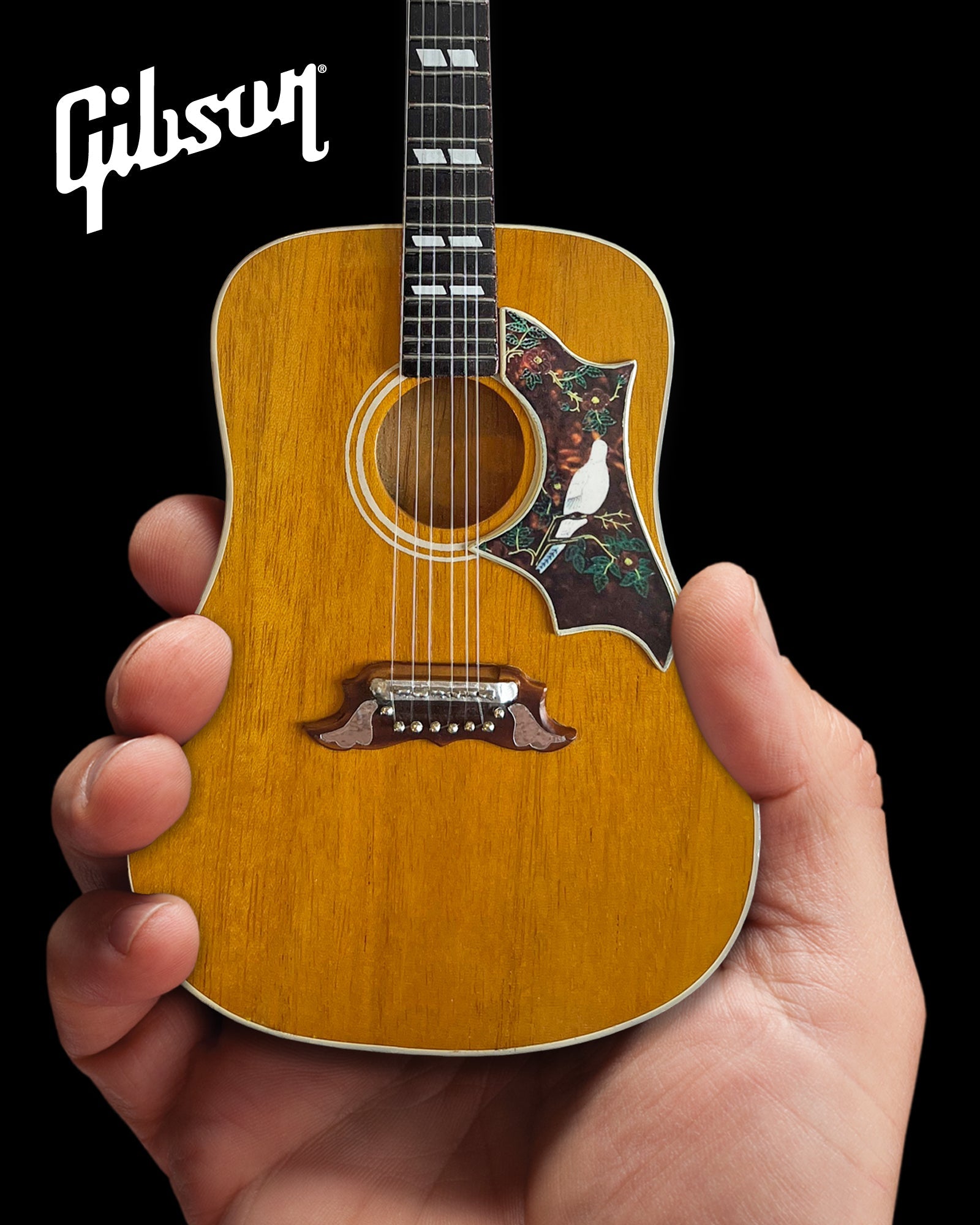 Gibson Dove Original Acoustic 1:4 Scale Mini Guitar Model - Antique Natural - Randy's LLC