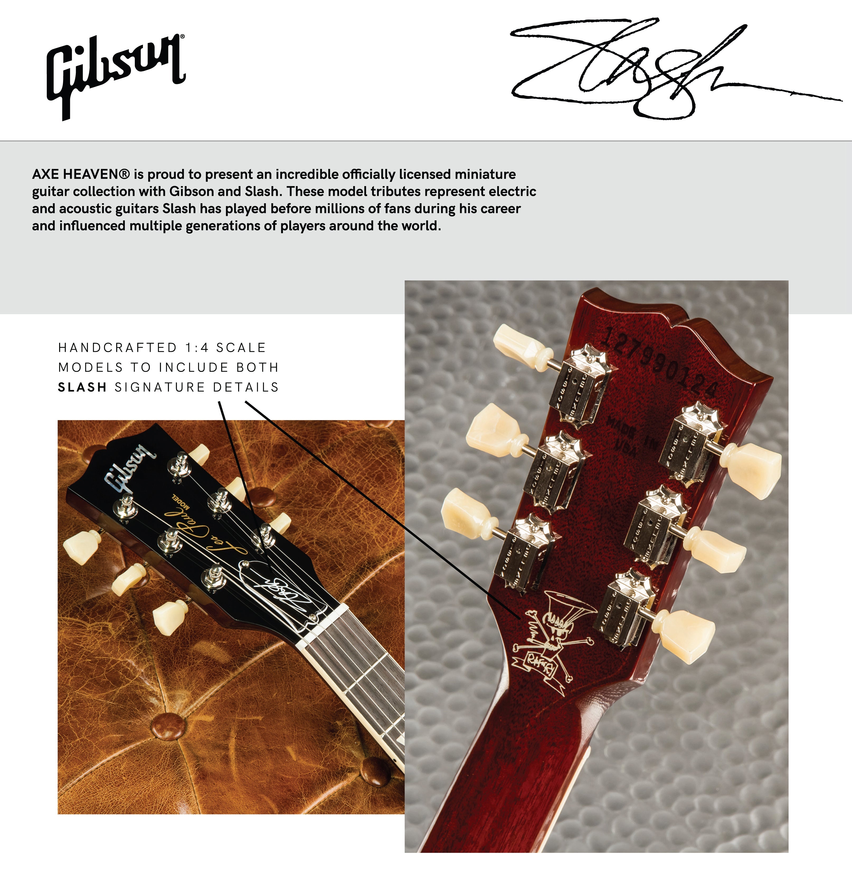 Slash Gibson J-45 Vermillion Burst Acoustic 1:4 Scale Mini Guitar Model - Randy's LLC