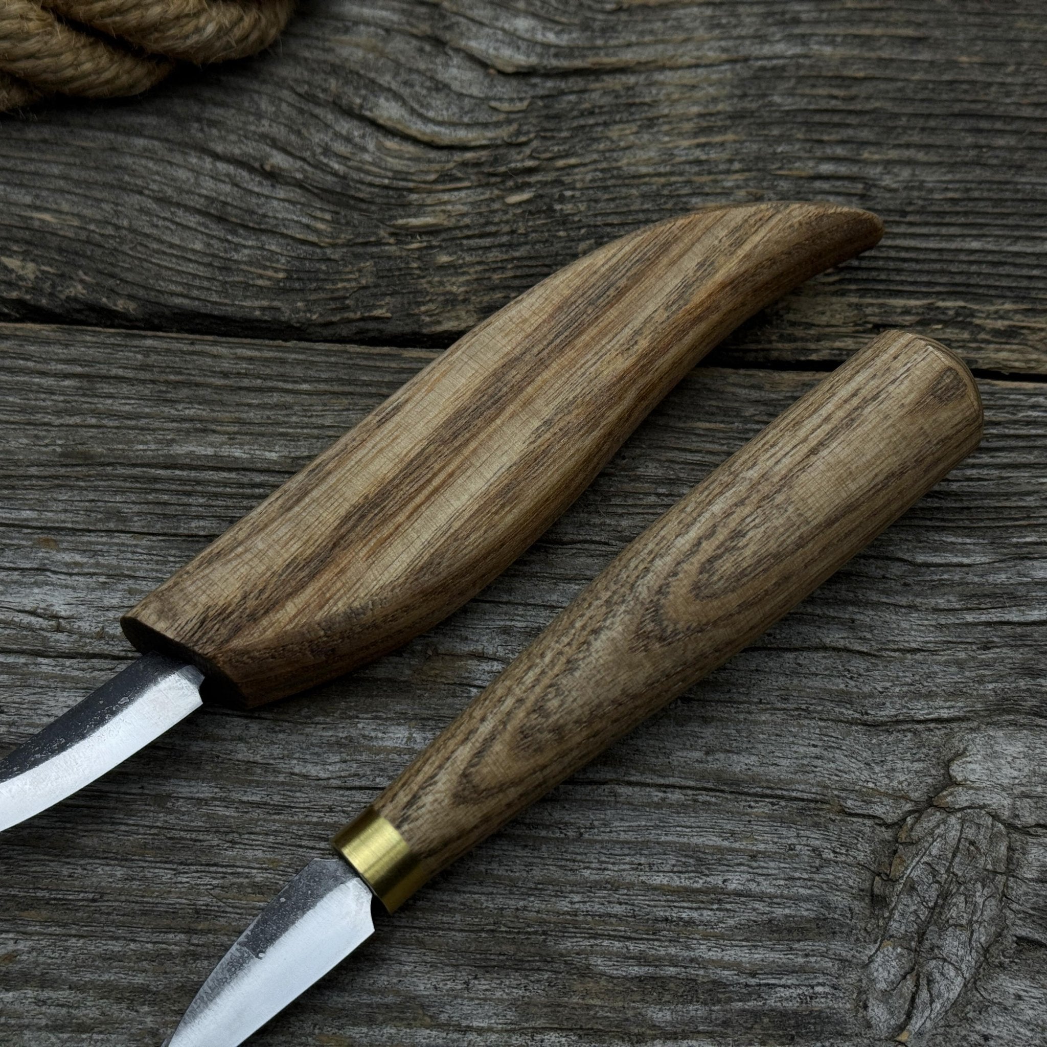 2-Piece Wood Carving Knife Set with Leather Strop and Case - Randy's LLC