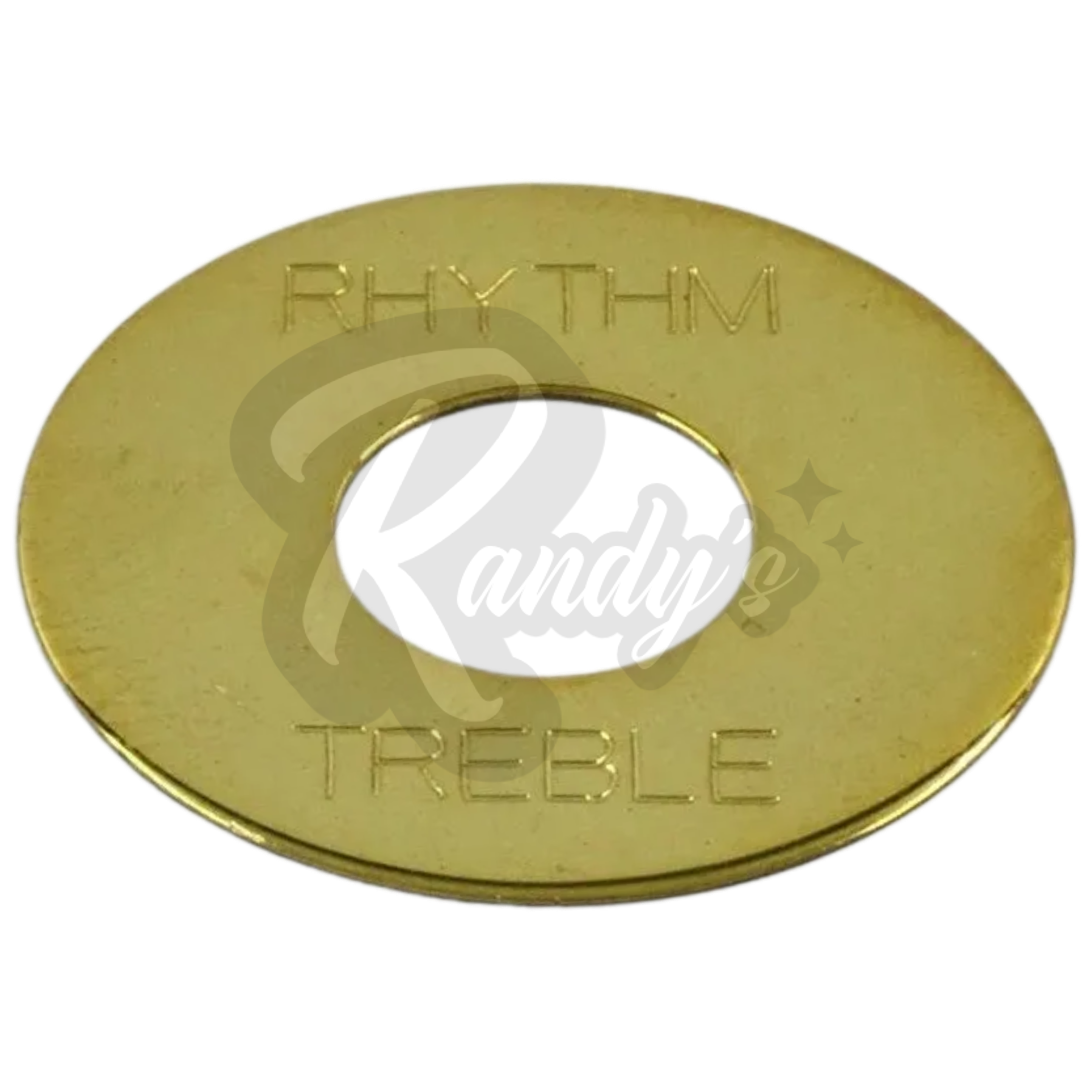 Engraved  3-Way Toggle Switch Washer "Poker Chip" (Rhythm/Treble) - Fits Gibson® - Randy's LLC
