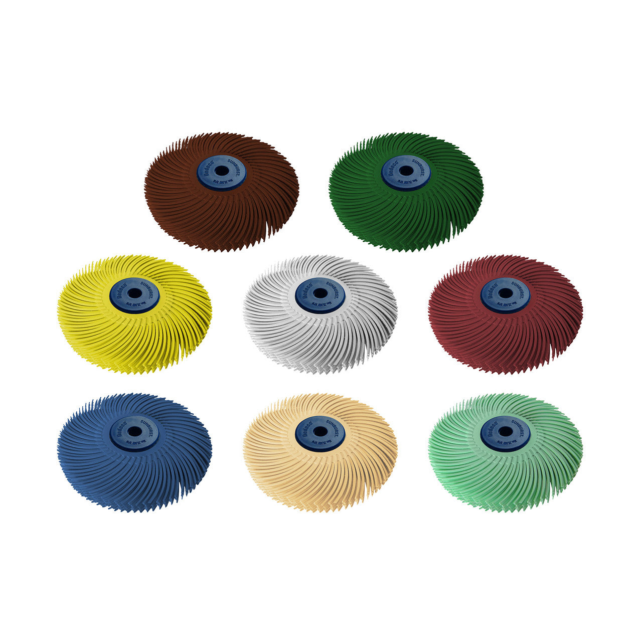 Sunburst® 3" 6-Ply Radial Bristle Disc Assortment (8-Pack) - Randy's LLC