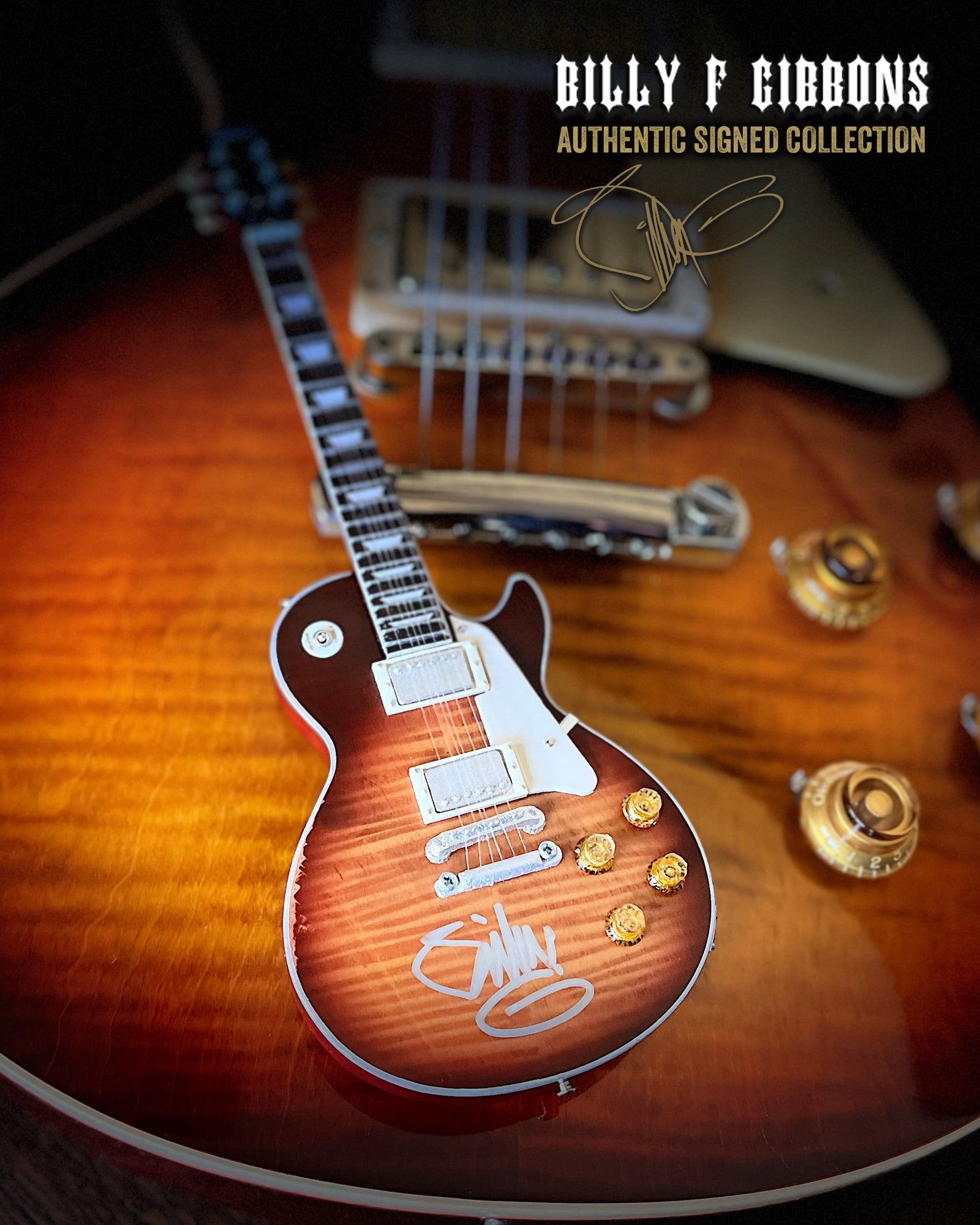 Billy F Gibbons AUTOGRAPHED Aged 