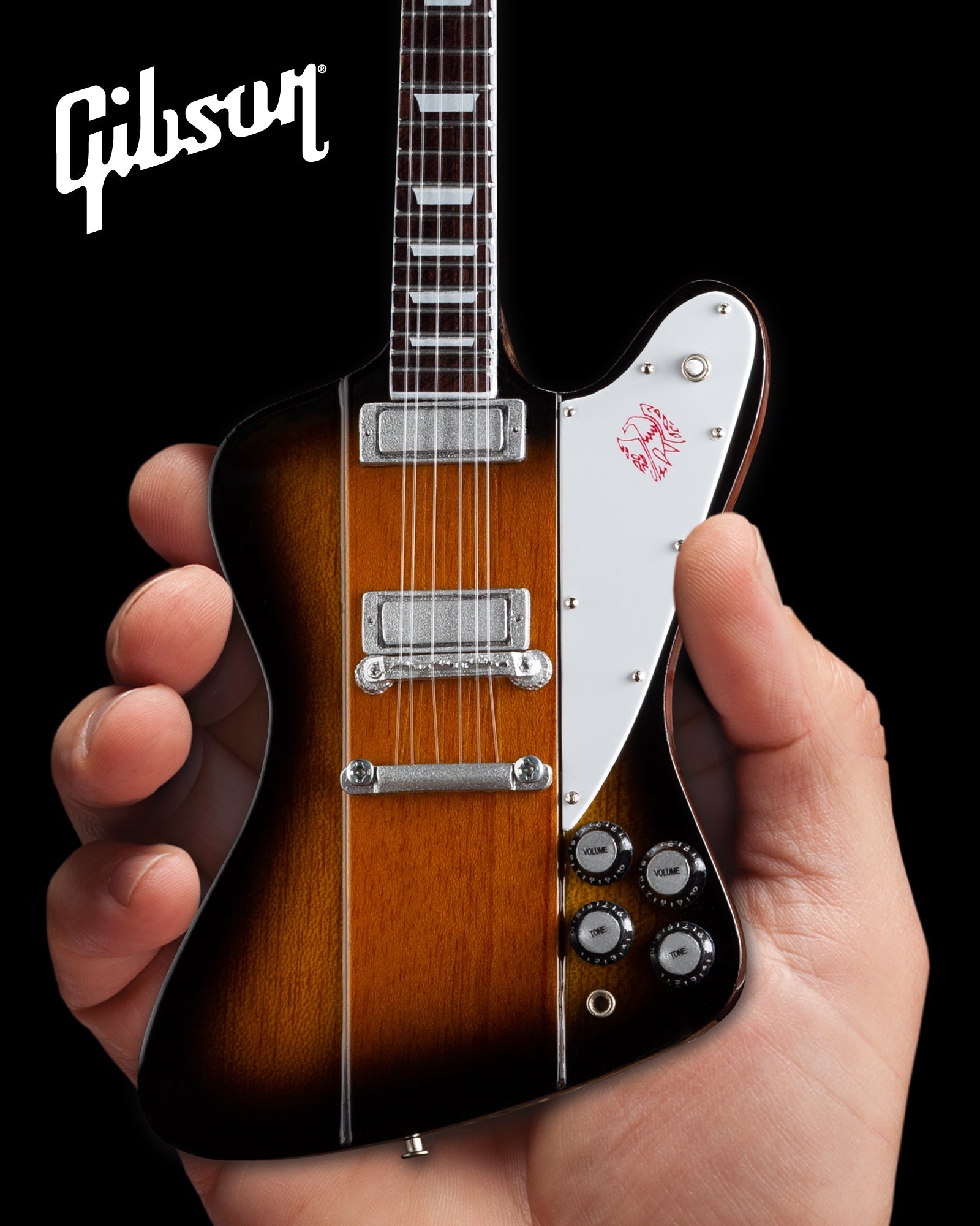 Gibson® Firebird® V Vintage Sunburst 1:4 Scale Mini Guitar Model - Randy's LLC