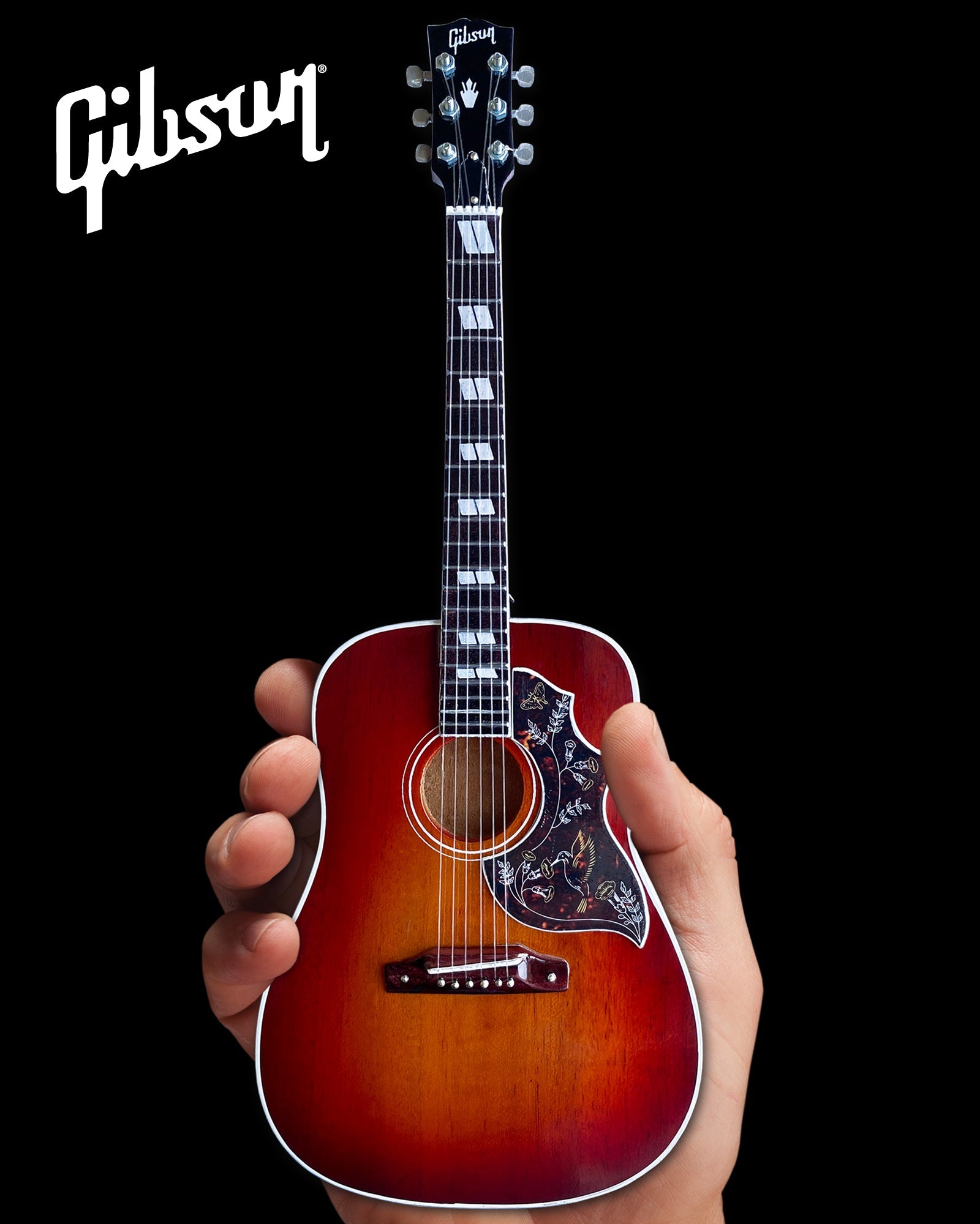 Gibson® Hummingbird® Vintage Cherry 1:4 Scale Mini Guitar Model - Randy's LLC