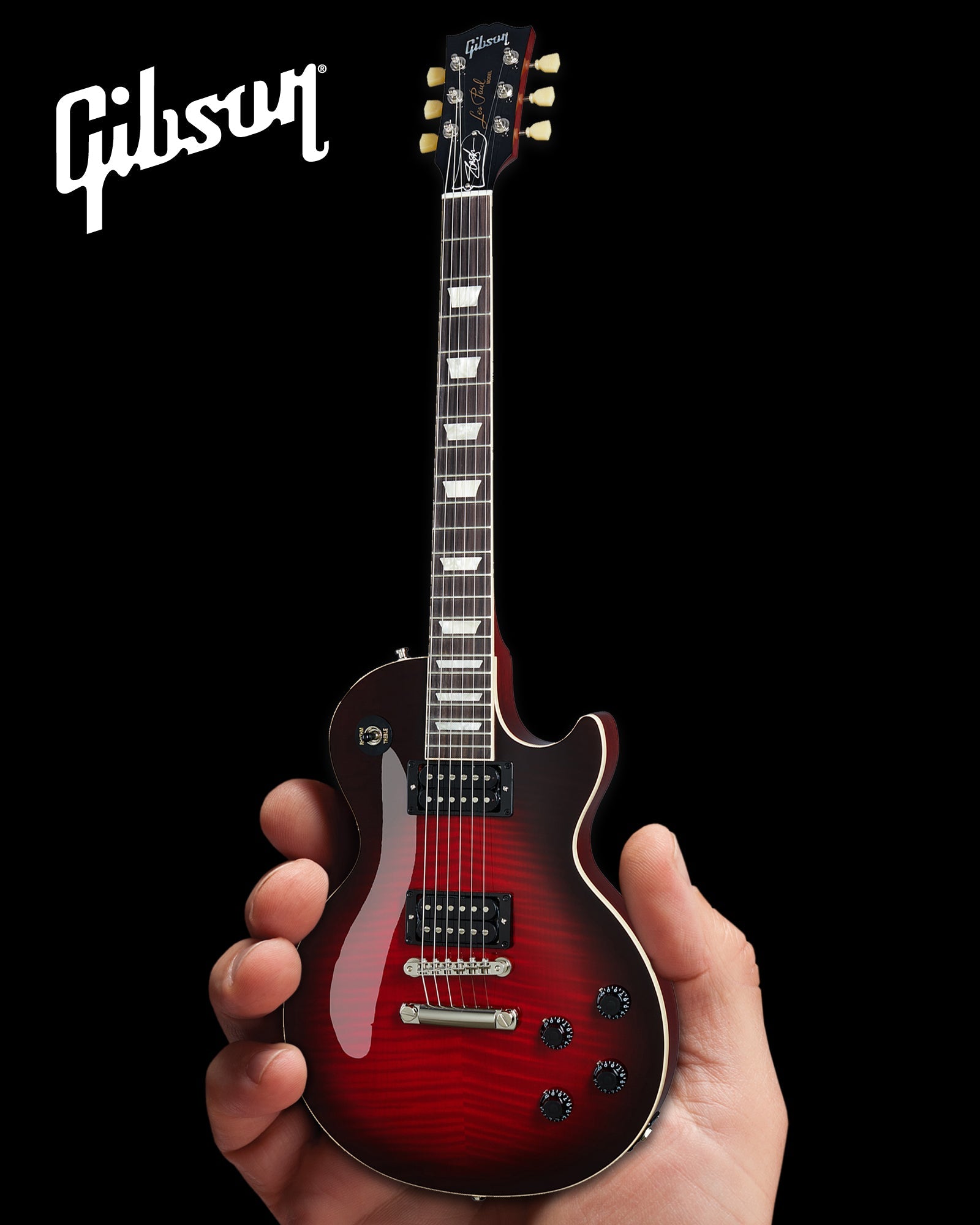 Slash Gibson Les Paul Standard Vermillion Burst 1:4 Scale Mini Guitar Model - Randy's LLC