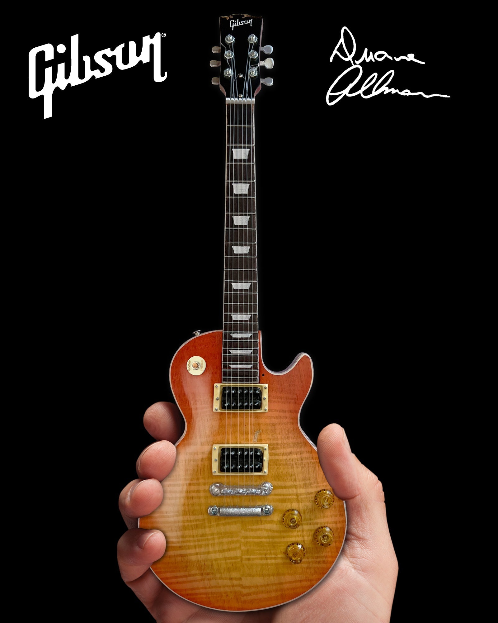 Duane Allman 1959 Gibson Les Paul Cherry Sunburst Miniature Guitar Model - Randy's LLC