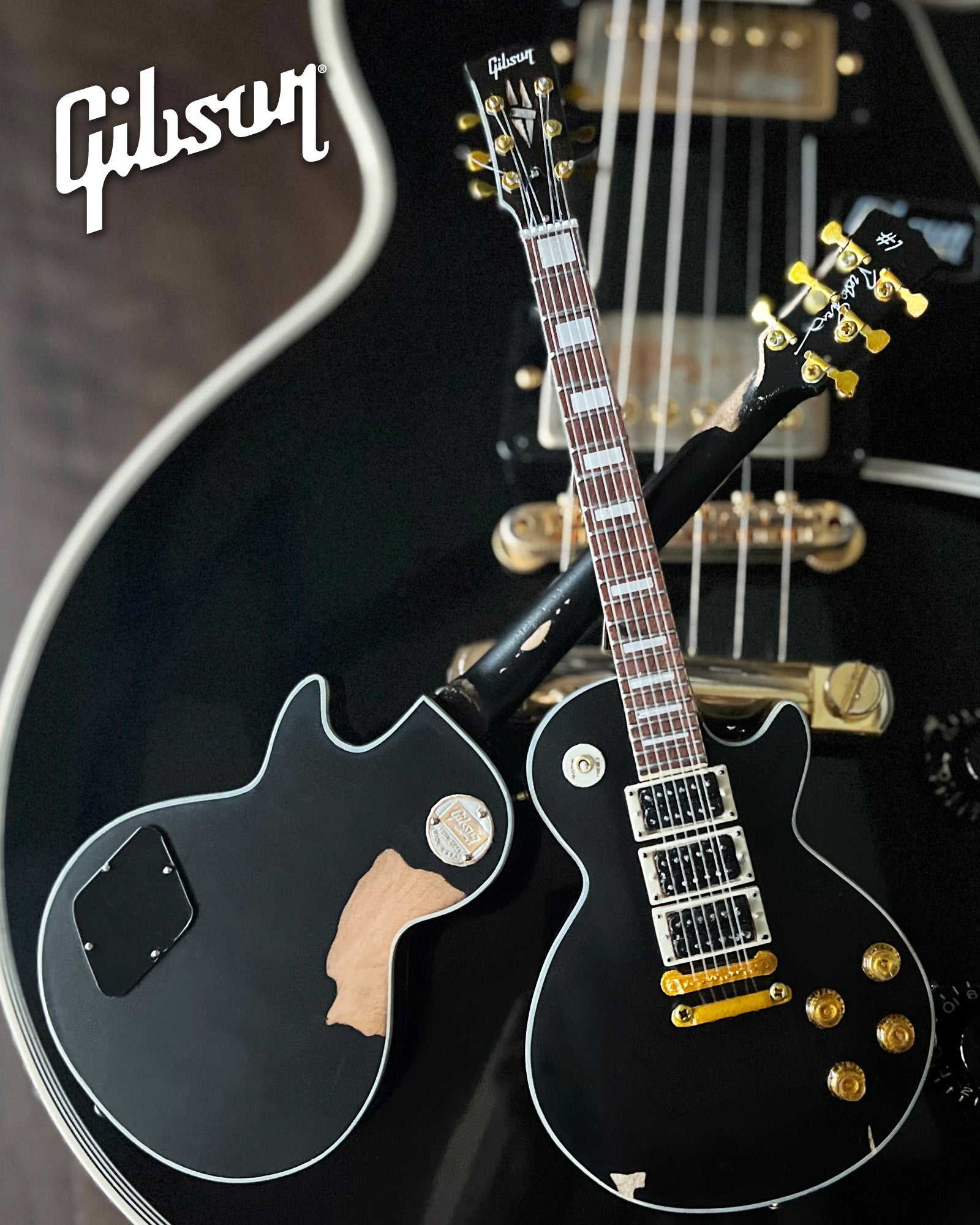 Peter Frampton "Phenix" Gibson Les Paul Custom Mini Guitar Model - Randy's LLC