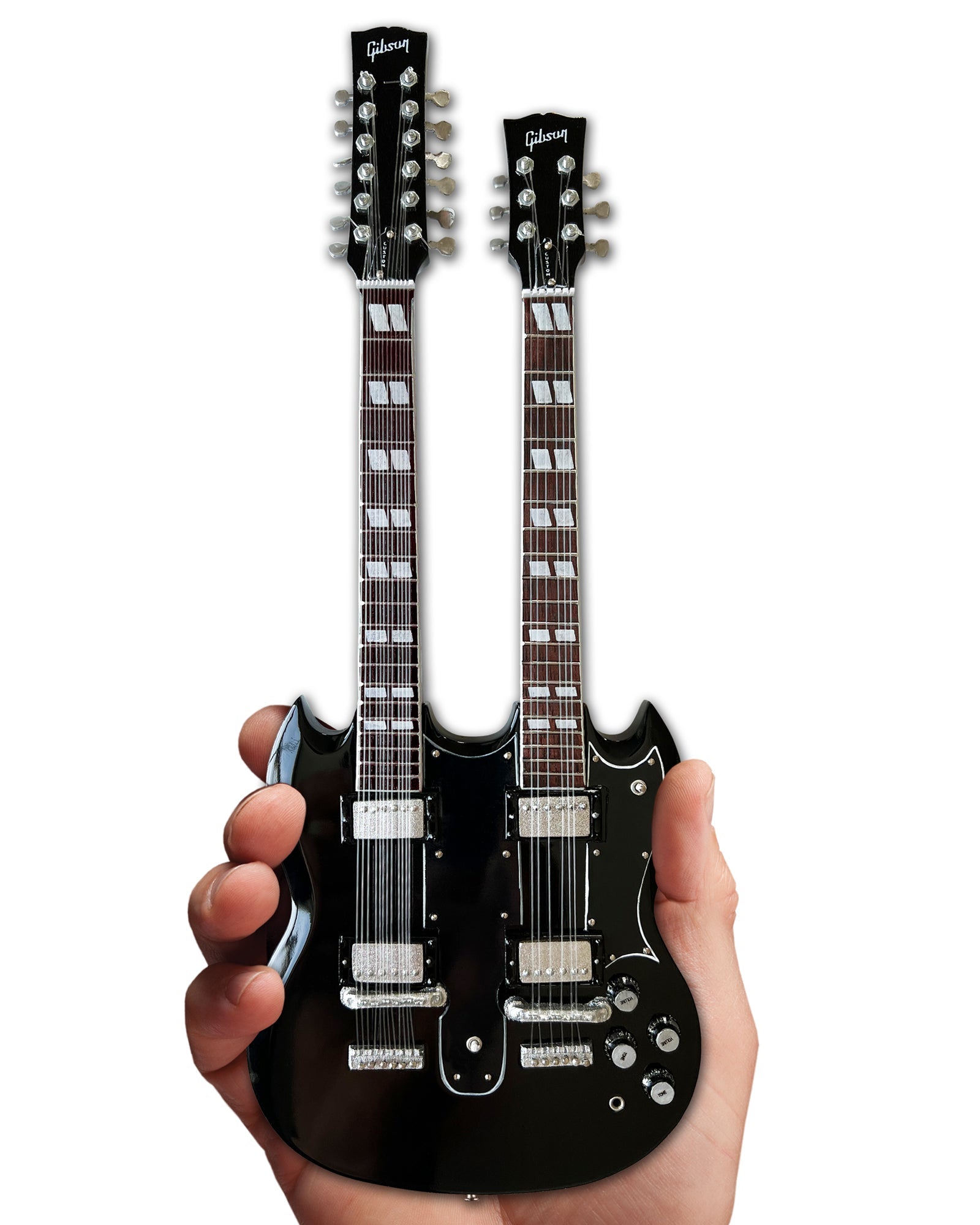 Slash Gibson 1966 EDS-1275 Doubleneck - Aged Mini Guitar Replica Model - Randy's LLC