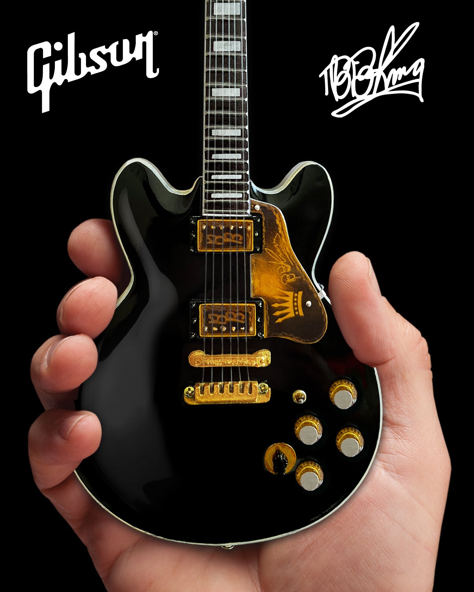 BB KING Gibson ES-345 80th Birthday Lucille Miniature Guitar Model - Randy's LLC
