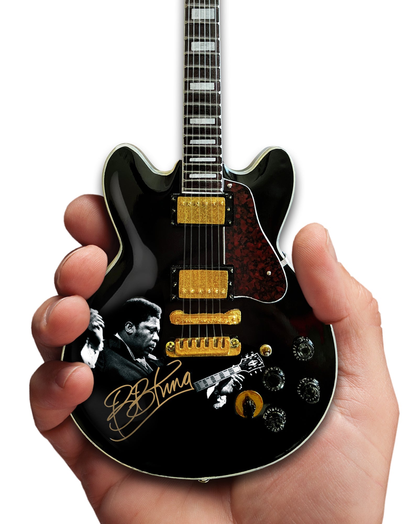 BB KING TRIBUTE Gibson ES-355 Lucille Ebony Miniature Guitar Model - Randy's LLC