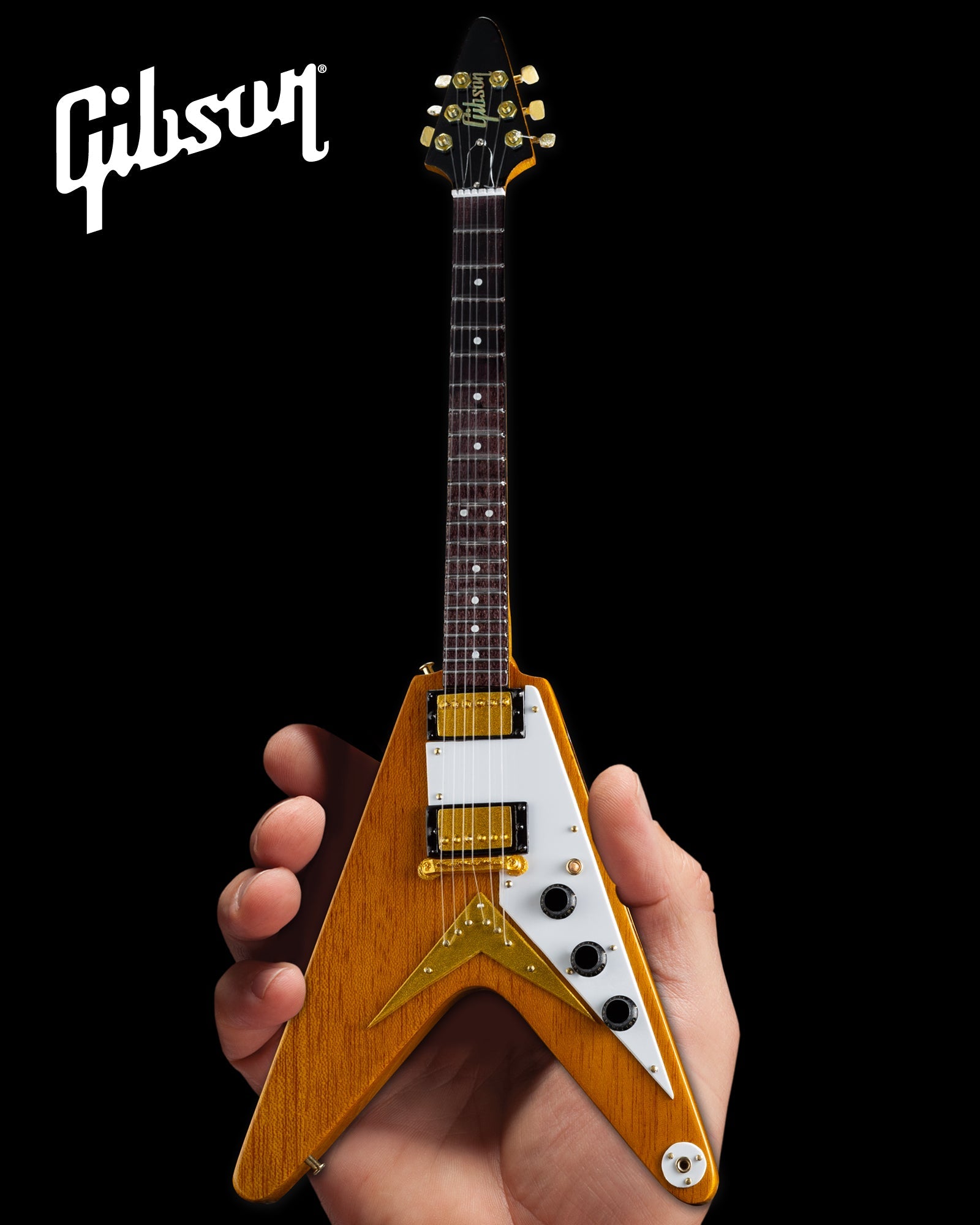 Gibson® '58 Korina Flying V® 1:4 Scale Mini Guitar Model - Randy's LLC