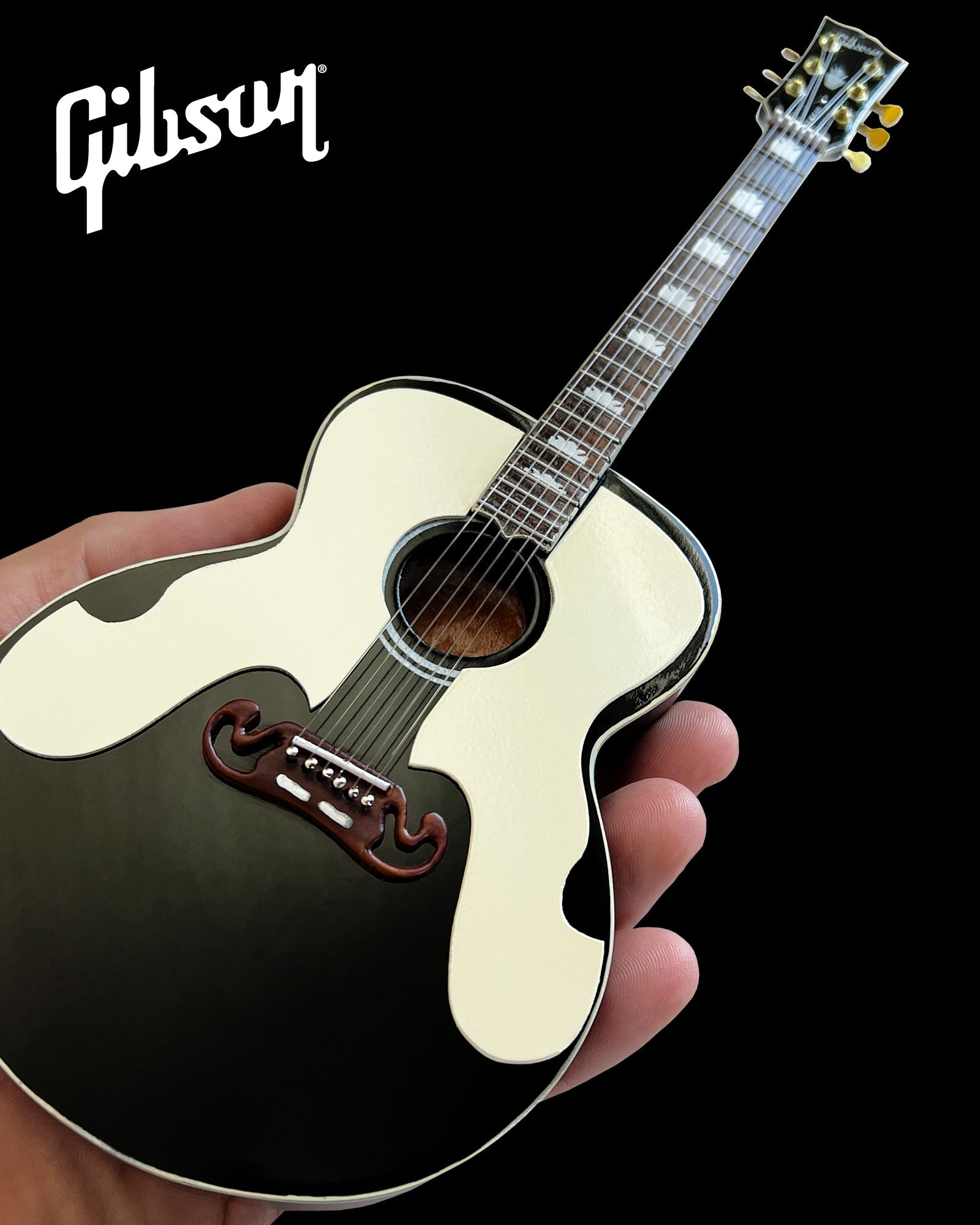 The Everly Brothers Gibson SJ-200 Signature Ebony Mini Guitar Model - Randy's LLC