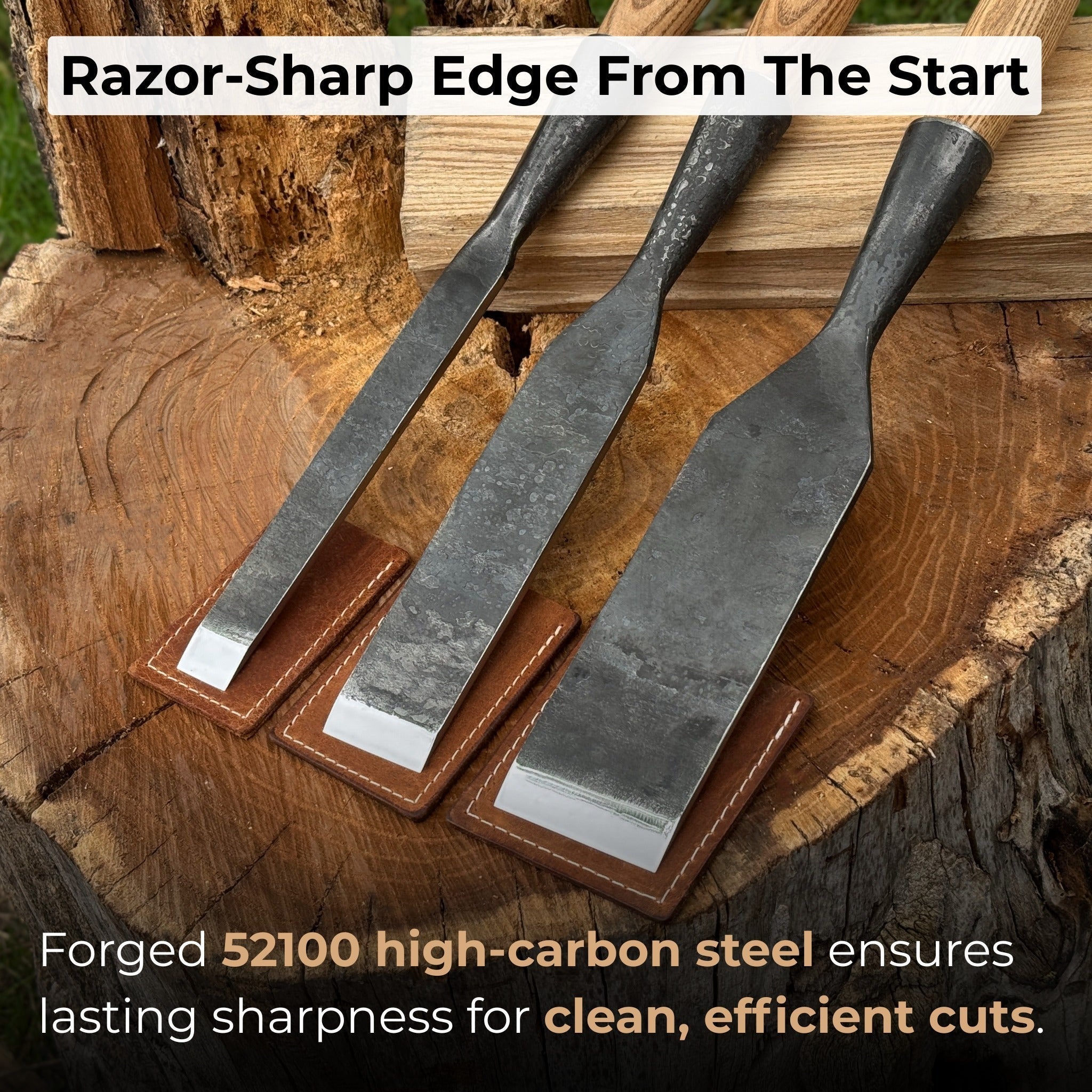 3-Piece Carpenters Slick Chisel Set - Randy's LLC