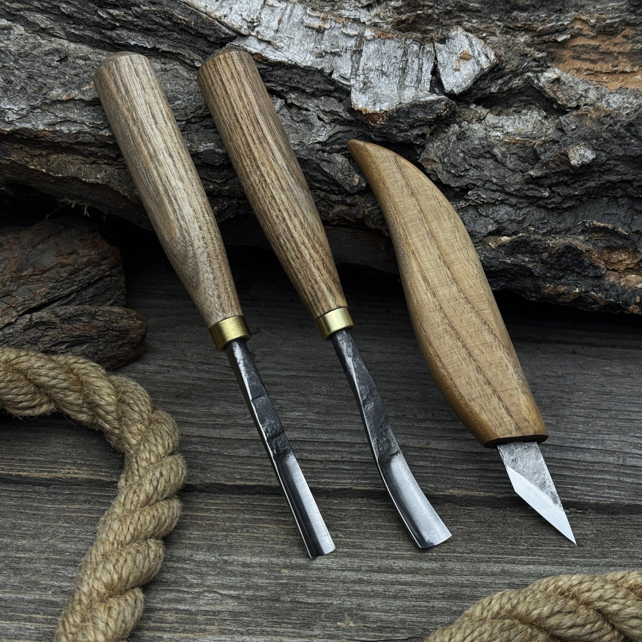 3-Piece Carving Set – Detail Gouges & Whittling Knife - Randy's LLC