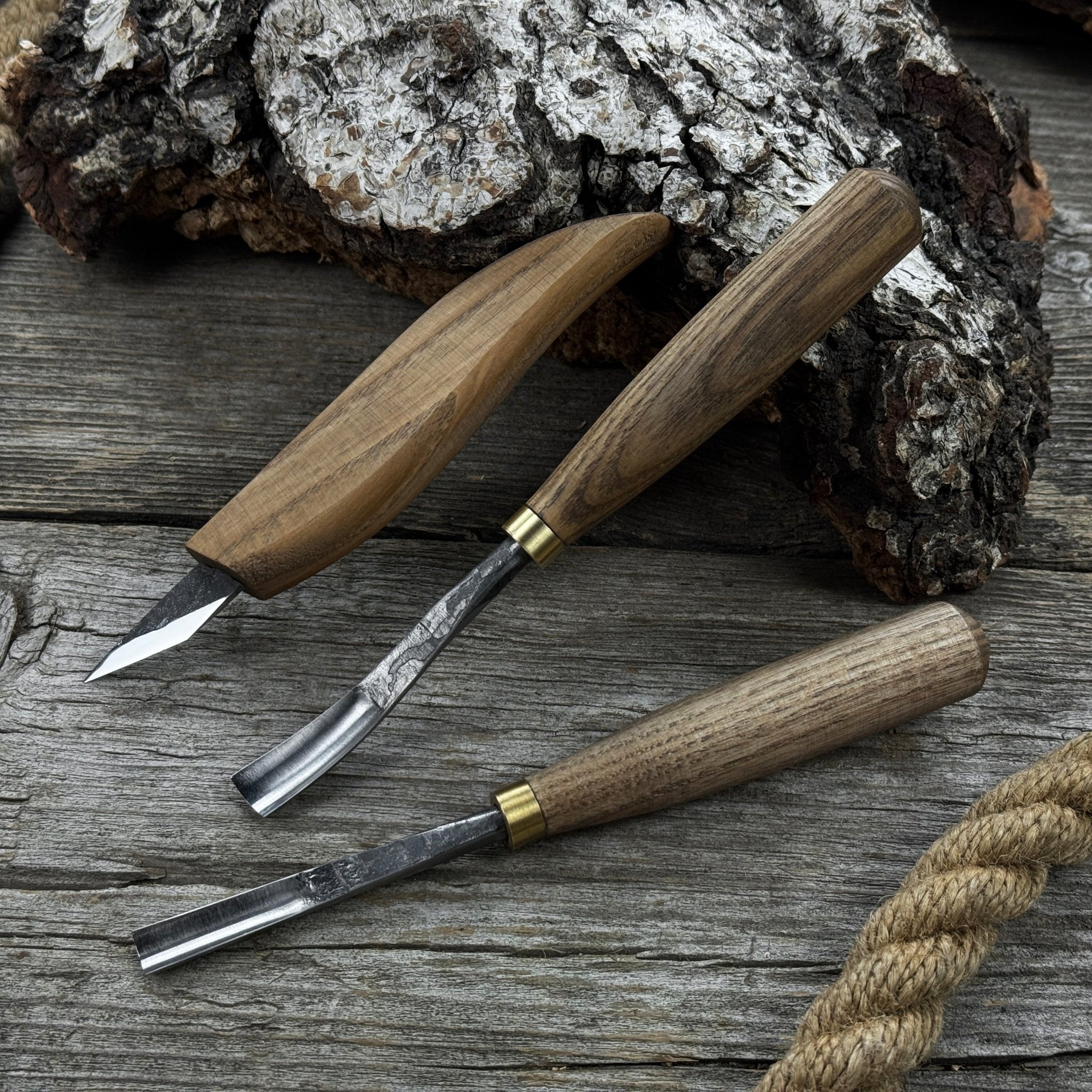 3-Piece Carving Set – Detail Gouges & Whittling Knife - Randy's LLC