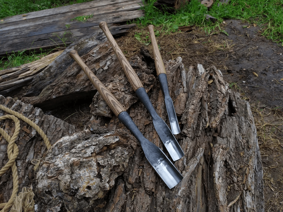 3-Piece Timber Framing Rounded Chisel Set - Randy's LLC