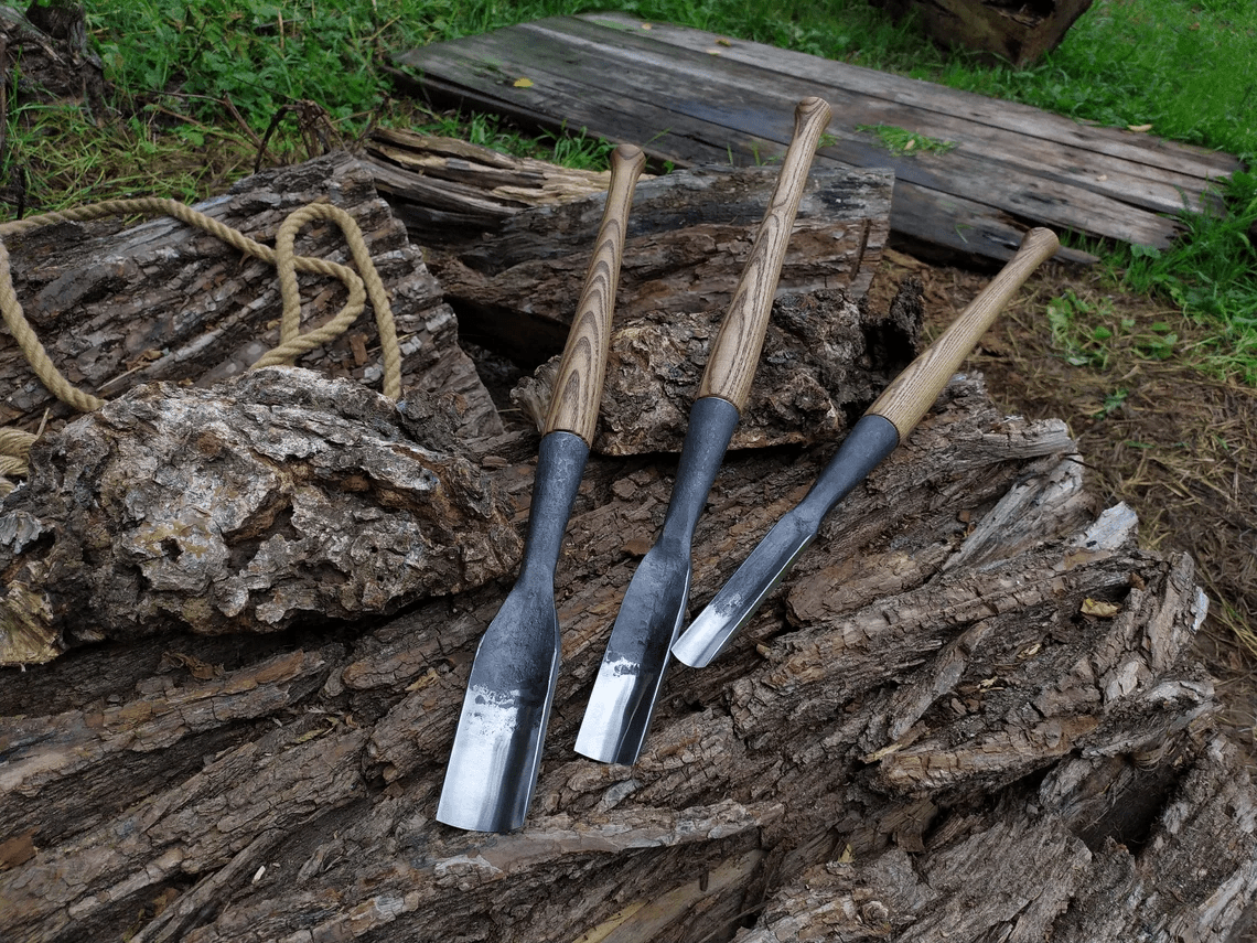3-Piece Timber Framing Rounded Chisel Set - Randy's LLC
